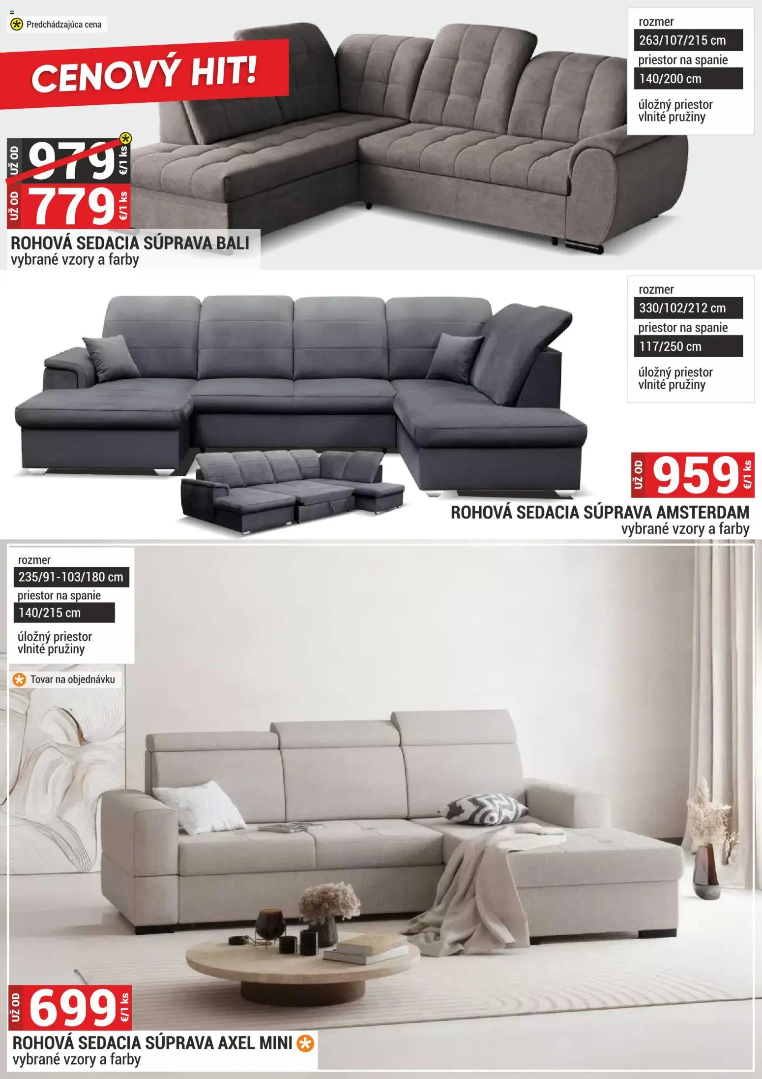 Nové Merkury Market akcie – leták je platný od 02.01.2026 | Strana: 25 | Produkty: Rohová sedacia súprava, Sedacia súprava