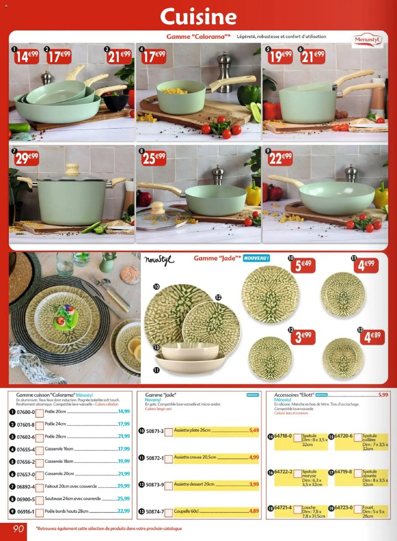 {H1} | Page: 90 | Produits: Poêle, Spatule, Casserole