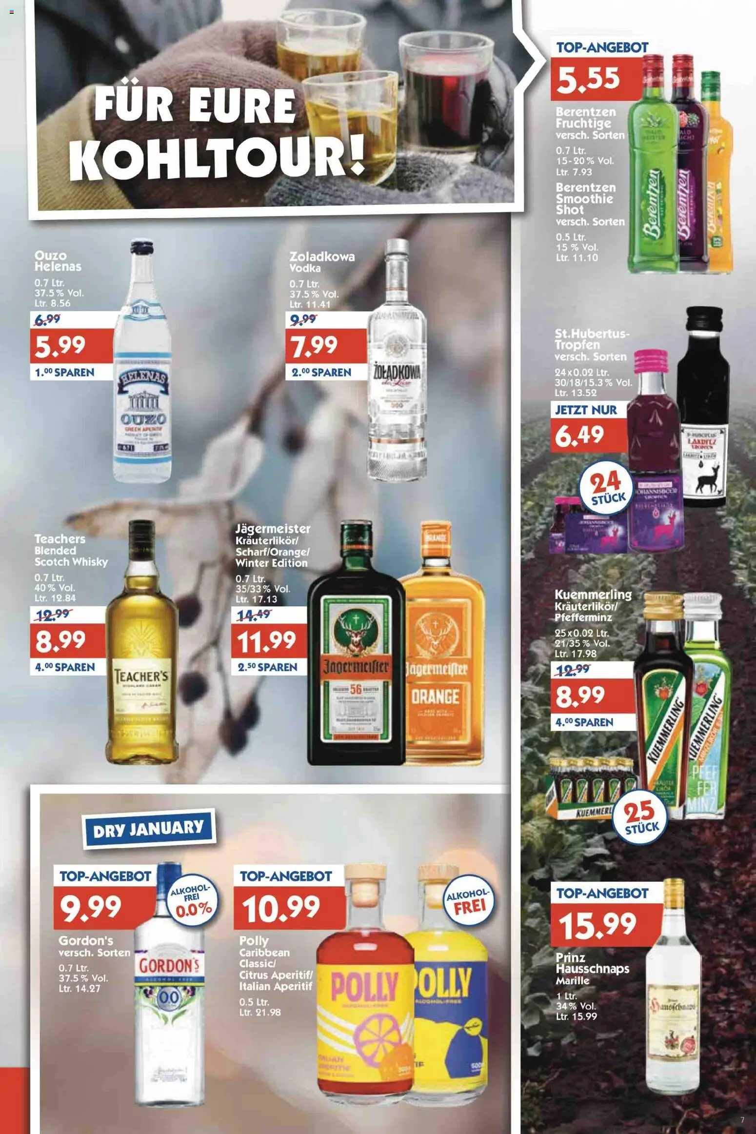 HOL’AB! Prospekt – gültig ab 05.01.2026 | Seite: 7 | Produkte: Likör, Jägermeister, Kuemmerling, Vodka