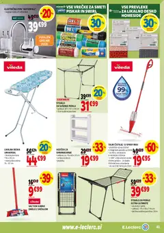 E.leclerc katalog akcije – veljaven od 04.02.2026 | Stran: 41 | Izdelki: Likalna deska, Grelnik vode, Voziček