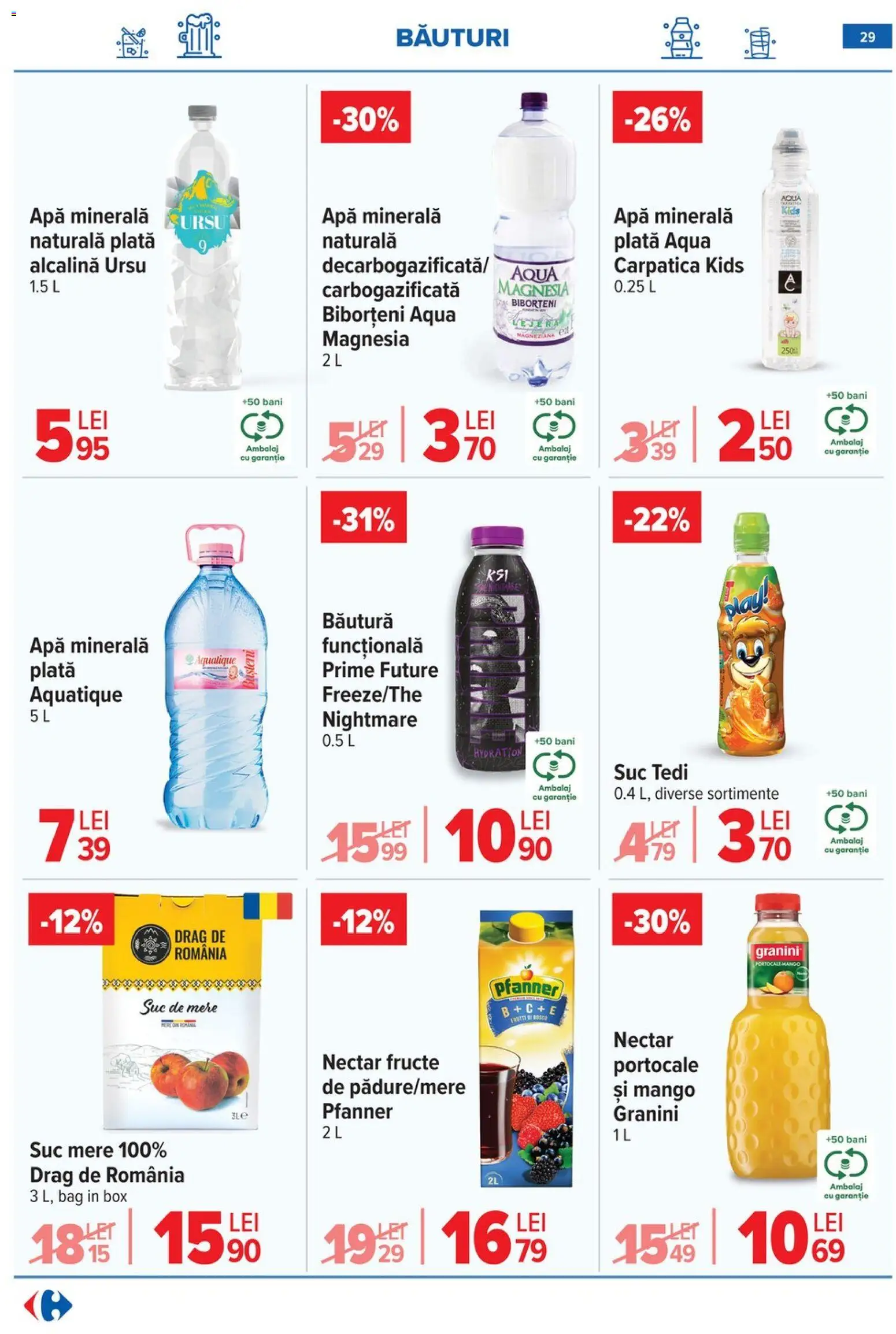 Noul catalog Carrefour – valabil de la 09.03.2026 | Pagină: 32 | Produse: Mere, Apă, Fructe, Mango