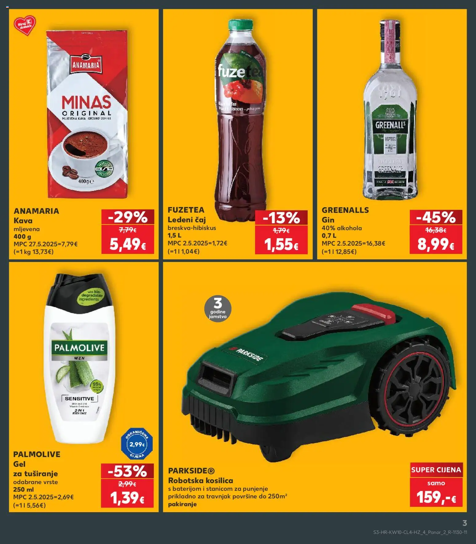 Kaufland katalog | vrijedi od 04.03.2026 | Stranica: 3 | Proizvodi: Gin, Kava, Čaj, Parkside