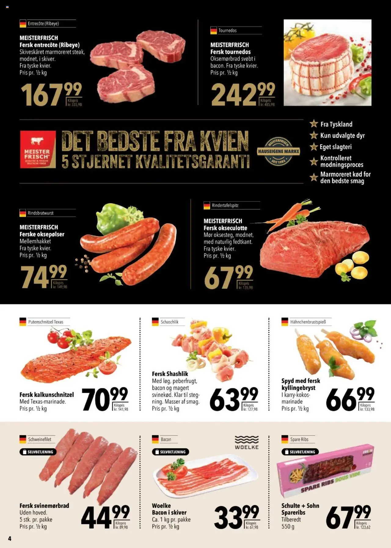 CITTI Tilbudsavis gyldig fra 13.08.2025 | Side: 4 | Produkter: Ribs, Spareribs, Entrecote, Bacon