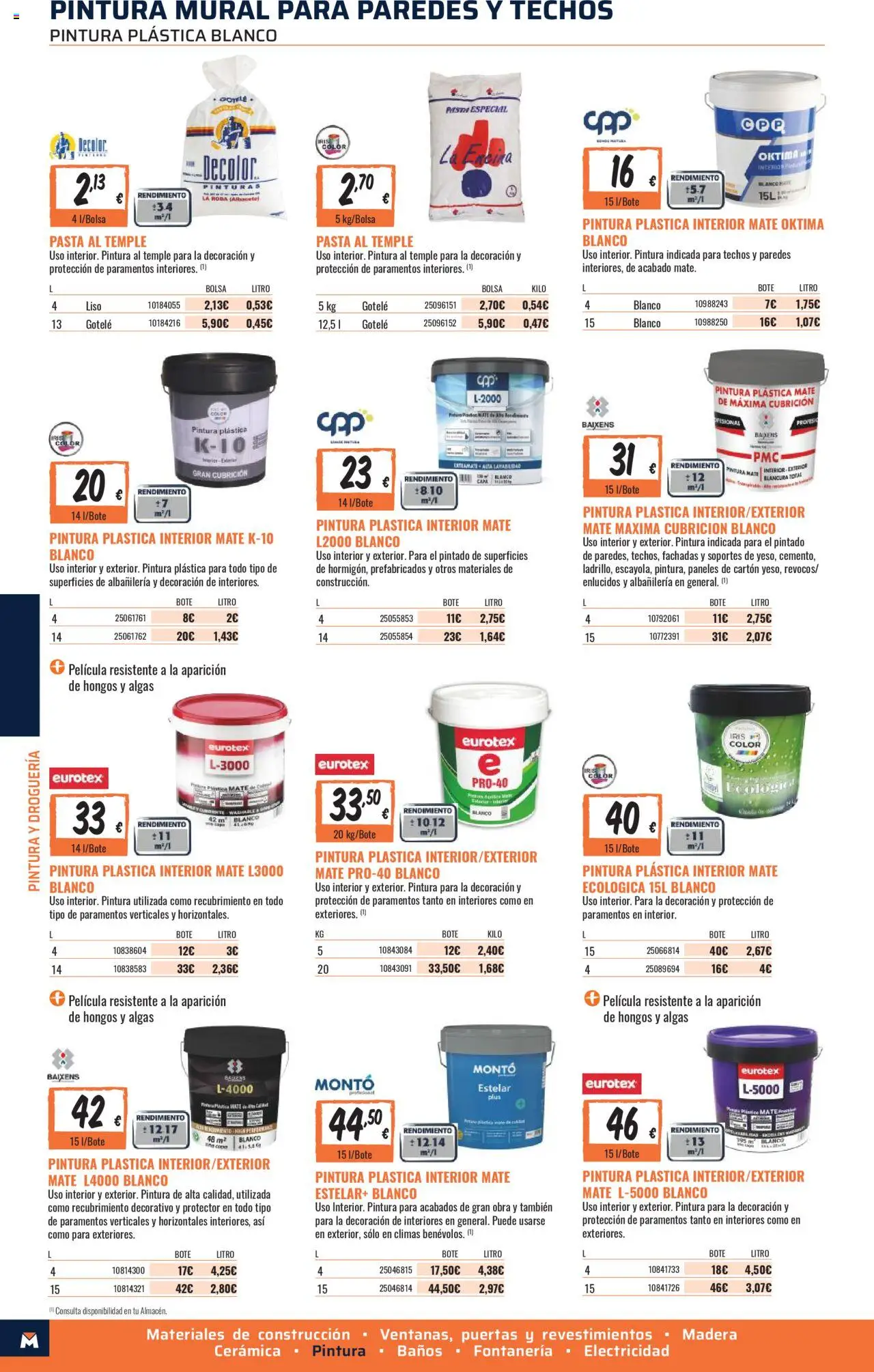 Obramat - Malaga │ válido desde el 10.10.2025 | Página: 42 | Productos: Pasta, Pintura plástica, Bolsa