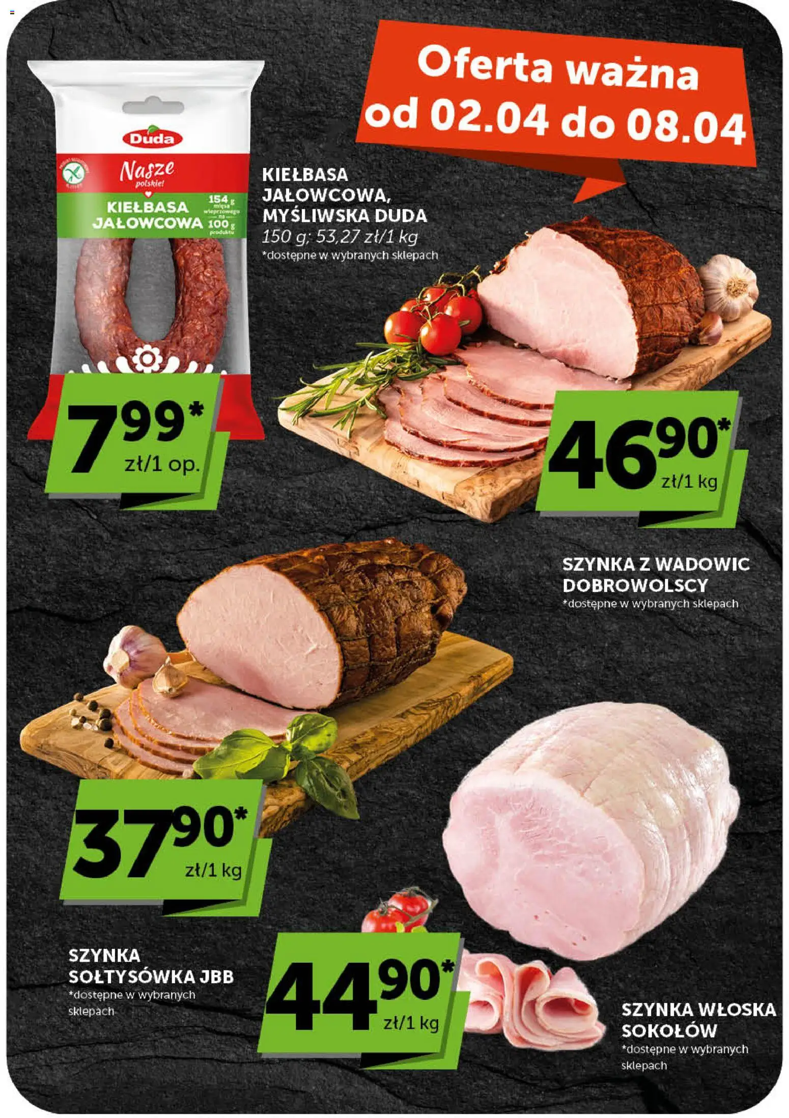 Euro Sklep gazetka od 02.04.2026 | Strona: 22 | Produkty: Kiełbasa, Myśliwska, Szynka
