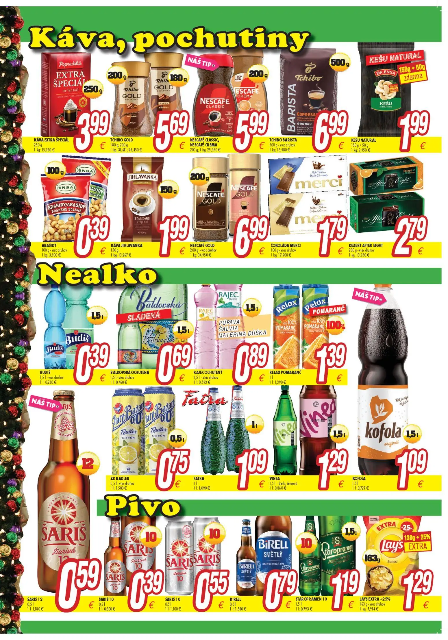 Nové Makos akcie – leták je platný od 15.12.2025 | Strana: 4 | Produkty: Káva, Rajec, Staropramen, Nescafé Crema