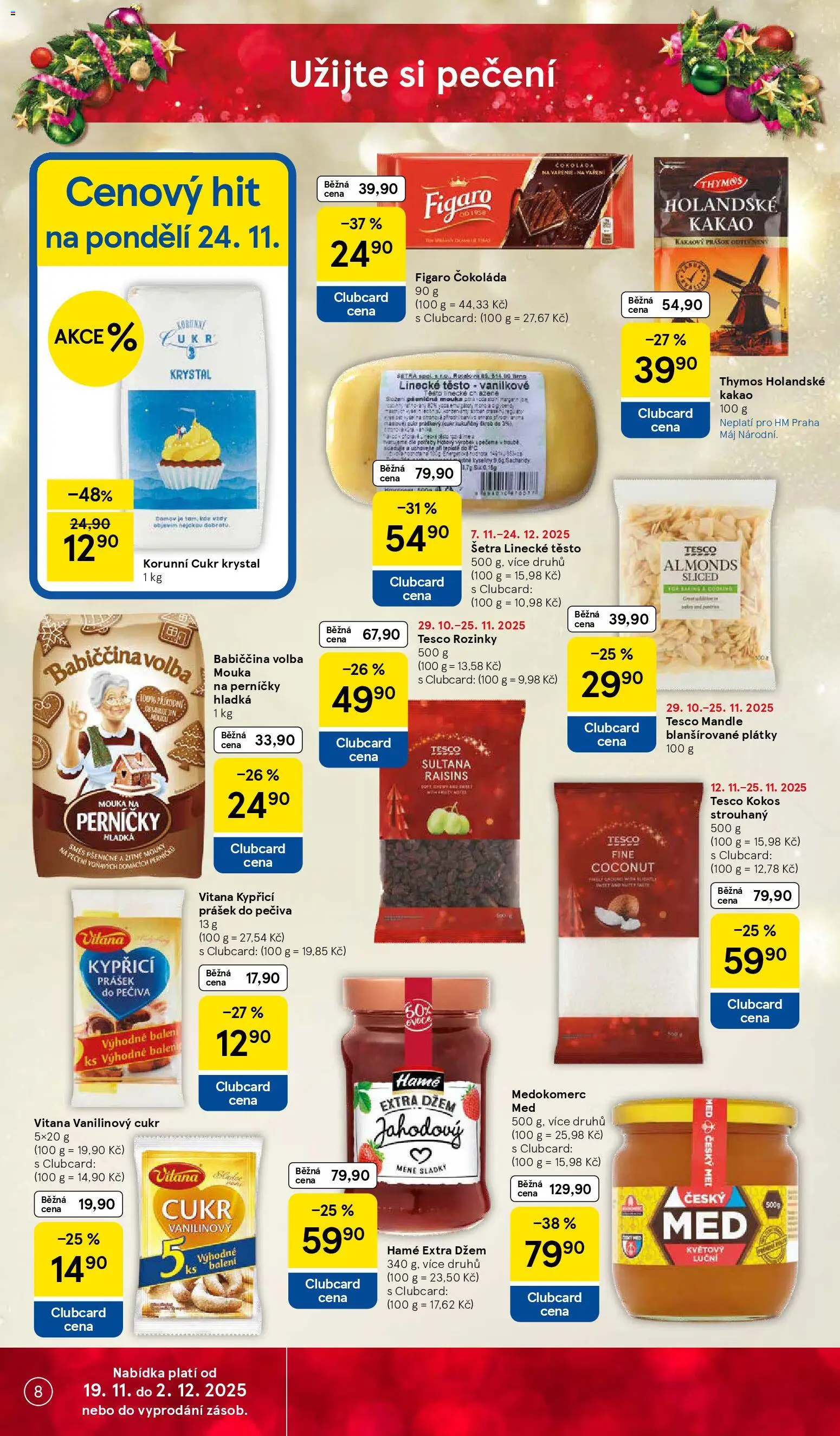 Tesco Black Friday od 19.11.2025 | Strana: 8 | Produkty: Džem, Kokos strouhaný, Cukr, Kakao