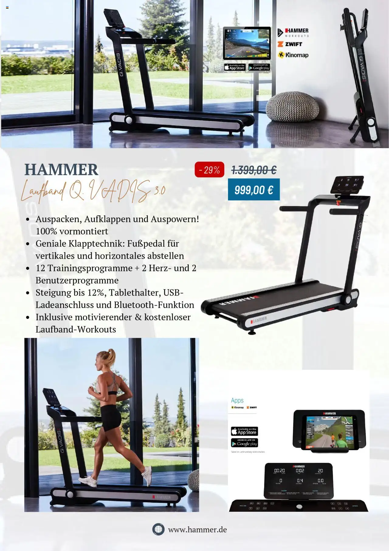 Hammer Prospekt 	 - gültig ab dem 05.08.2025 | Seite: 7 | Produkte: USB, Laufband, Tablet