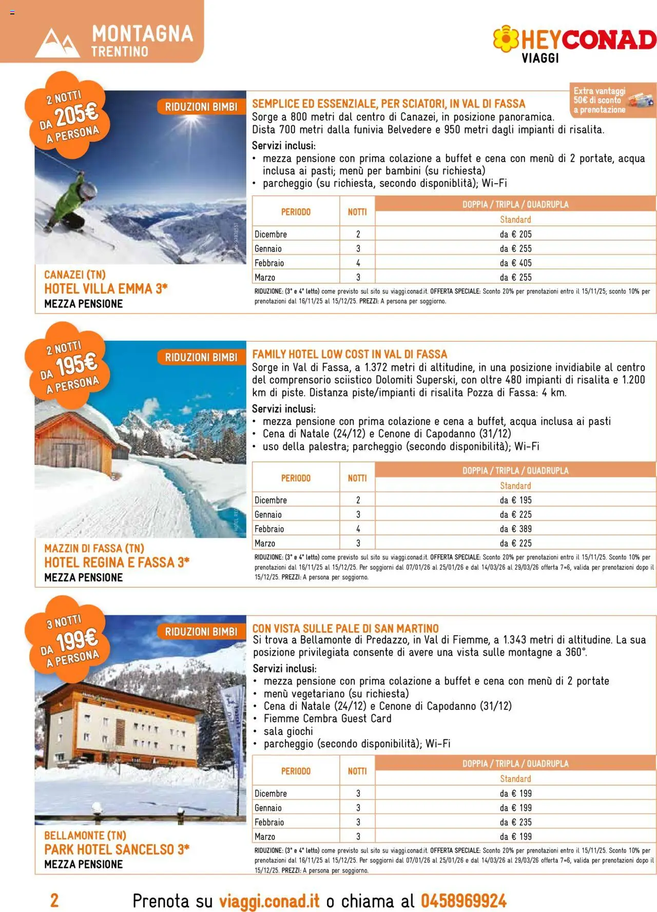 Volantino Spazio Conad del 01.10.2025 | Pagina: 2 | Prodotti: Acqua, Letto