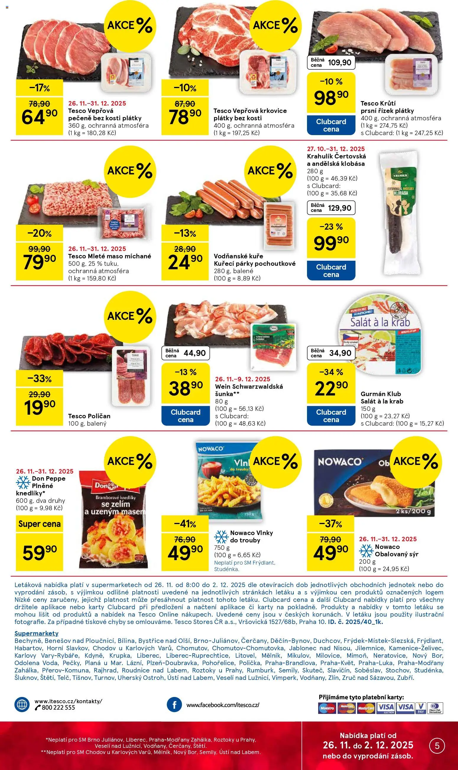 Tesco Black Friday od 26.11.2025 | Strana: 5 | Produkty: Maso, Kuře, Krkovice, Vepřová krkovice
