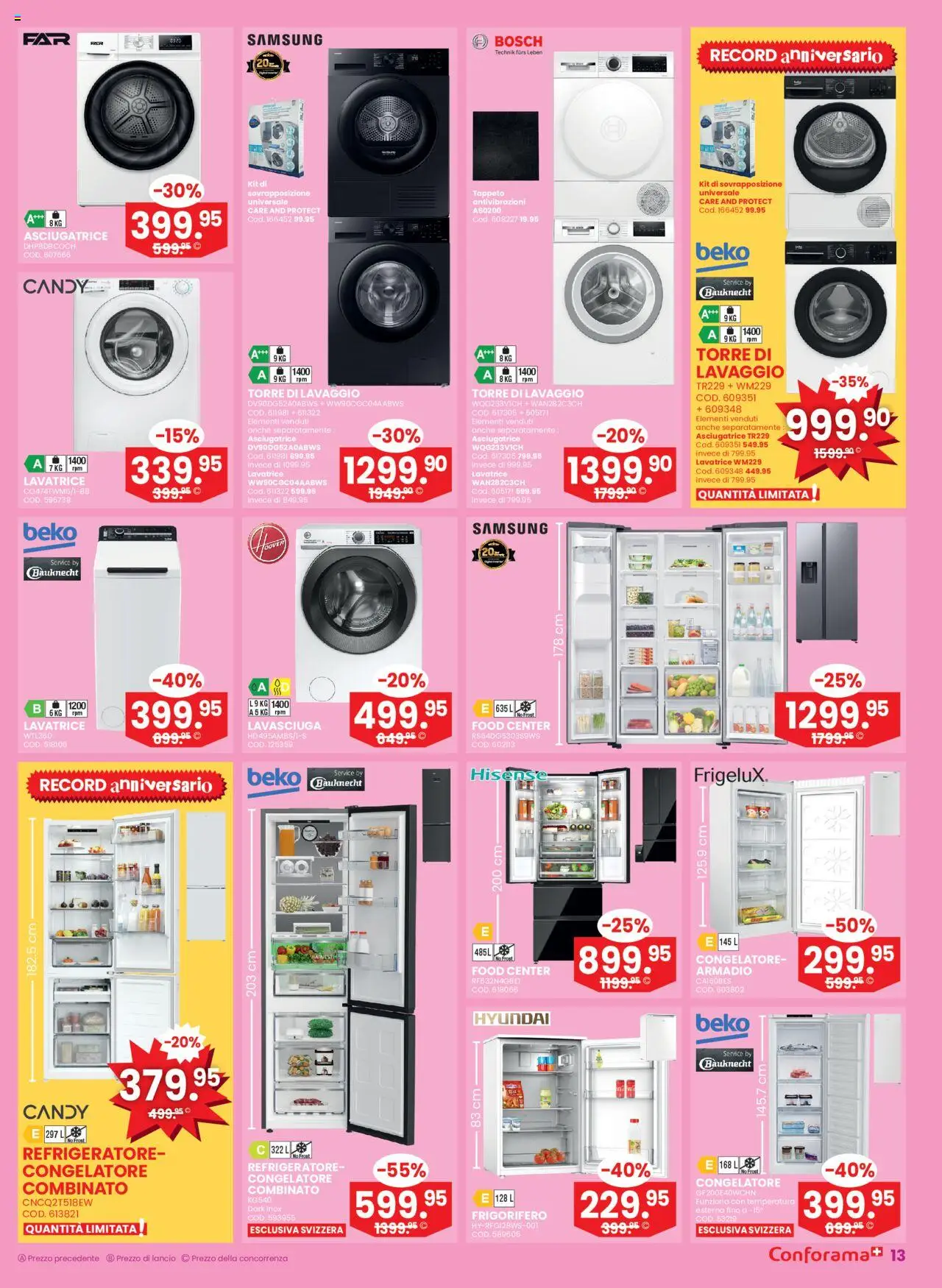 Conforama Aktionen Sconto Immediato – gültig ab 03.09.2025 | Seite: 13 | Produkte: Samsung, Bosch, Hisense