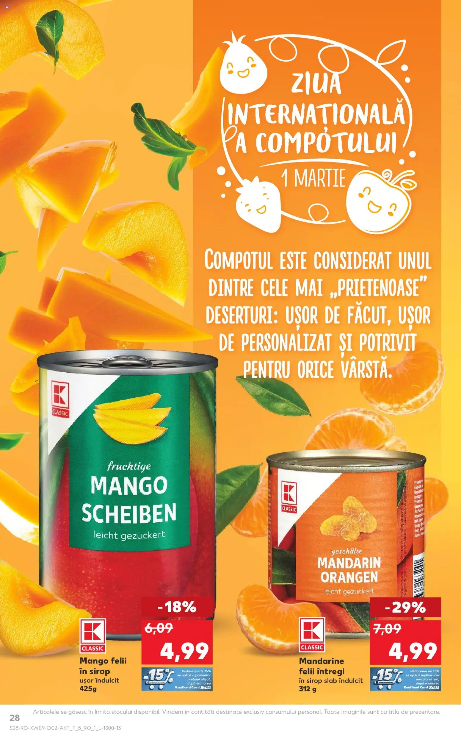 Noul catalog Kaufland – valabil de la 25.02.2026 | Pagină: 28 | Produse: Sirop, Mandarine, Mango