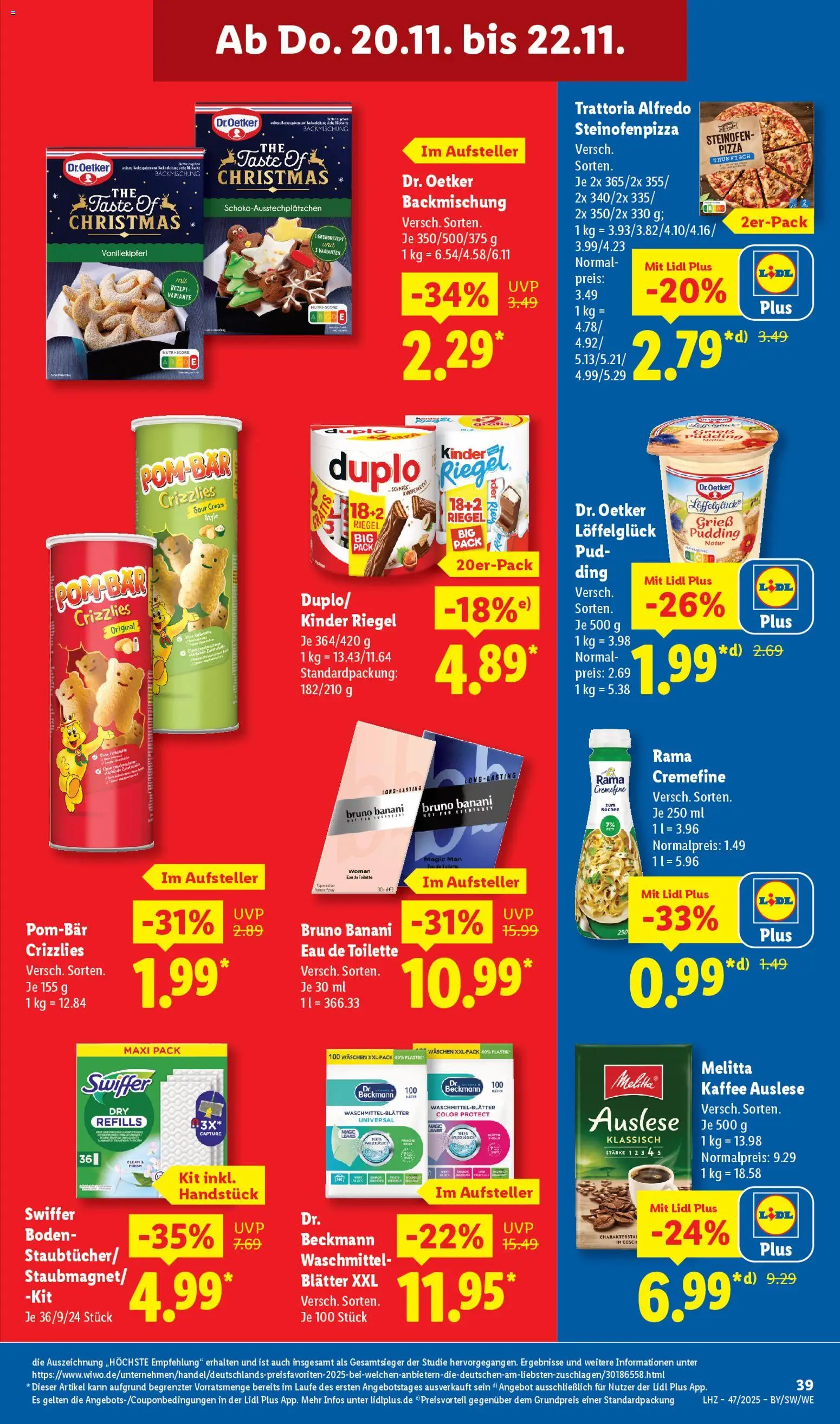 Lidl Prospekt Aarbergen – gültig ab 17.11.2025 | Seite: 63 | Produkte: Thunfisch, Eau de Toilette, Pudding, Waschmittel