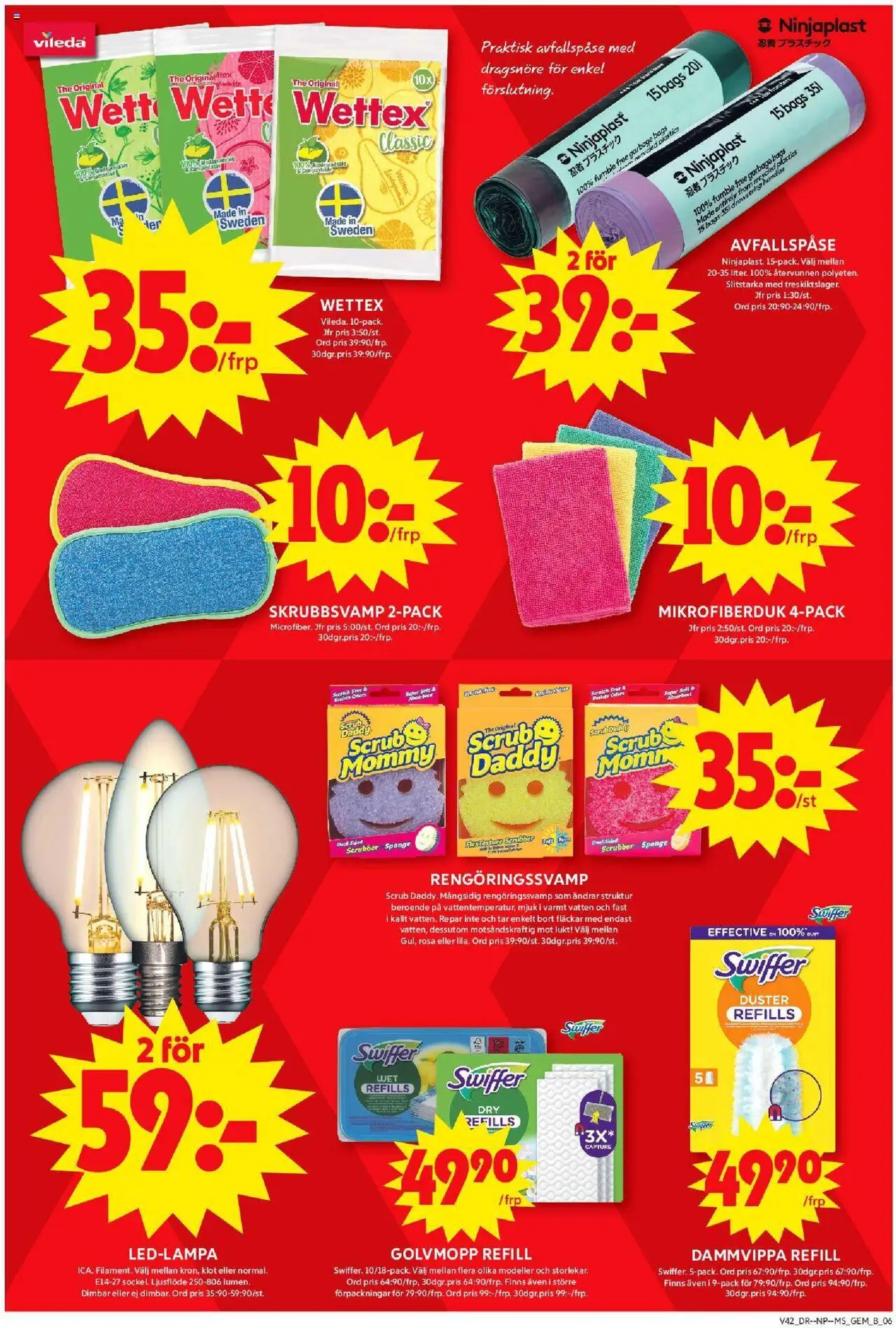 ICA Maxi reklamblad aktuell från 13.10.2025 | Sida: 8 | Produkter: Gem, Dammvippa, Golvmopp