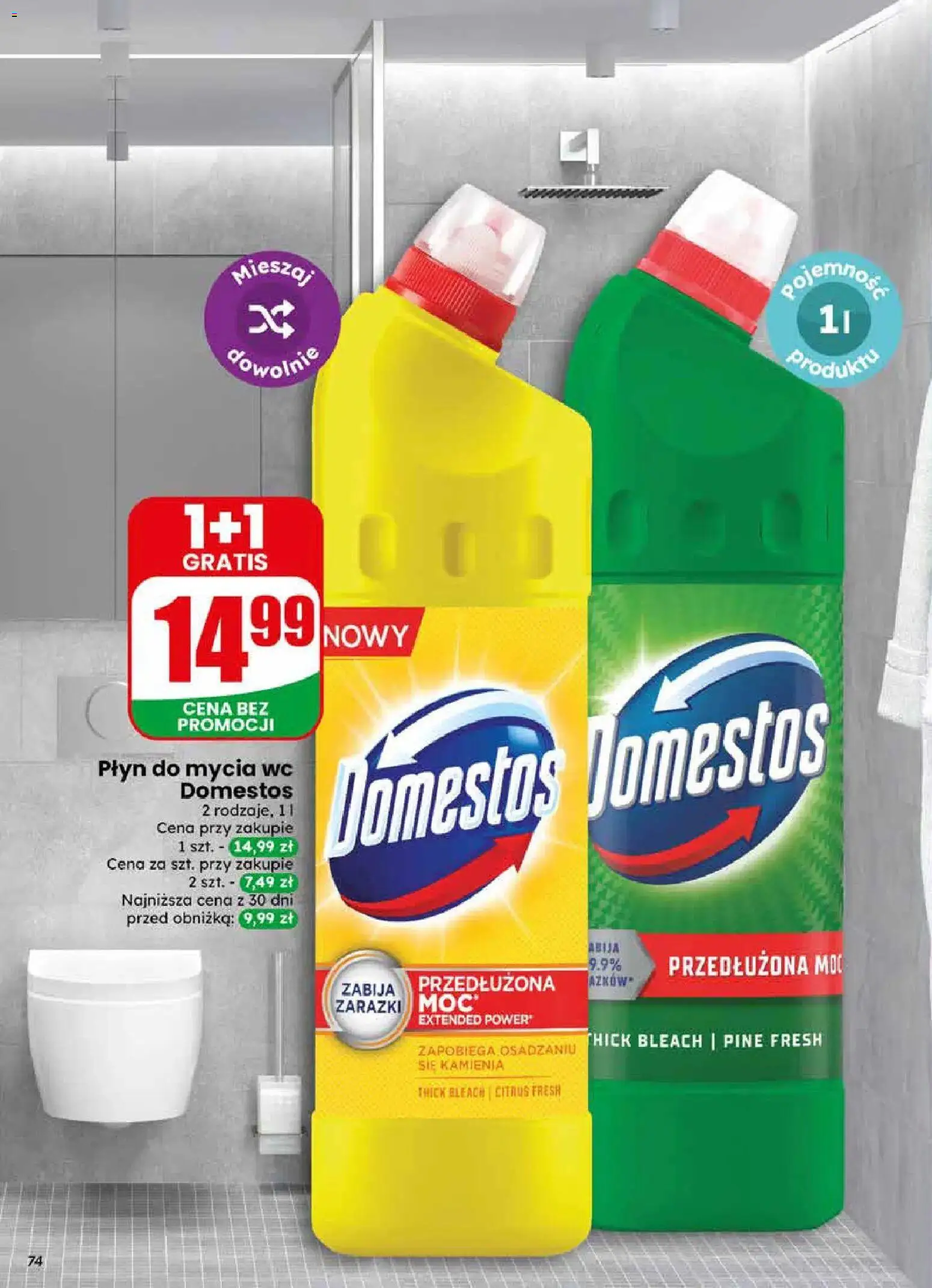 Dino gazetka od 22.04.2026 | Strona: 74 | Produkty: Cleaner, Domestos