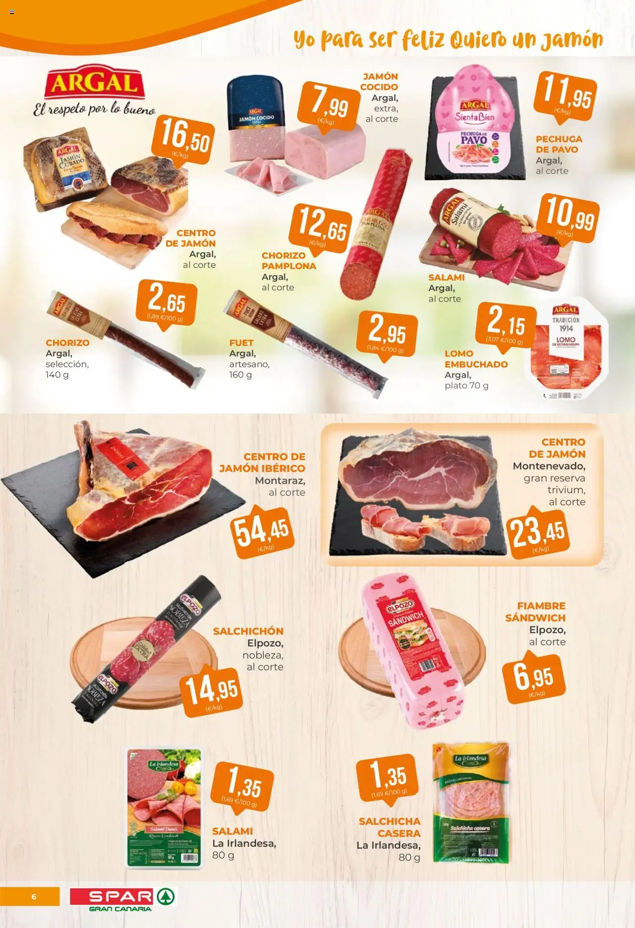 Spar folleto │ válido desde el 08.08.2025 | Página: 6 | Productos: Jamón ibérico, Jamón, Jamón cocido, Salami
