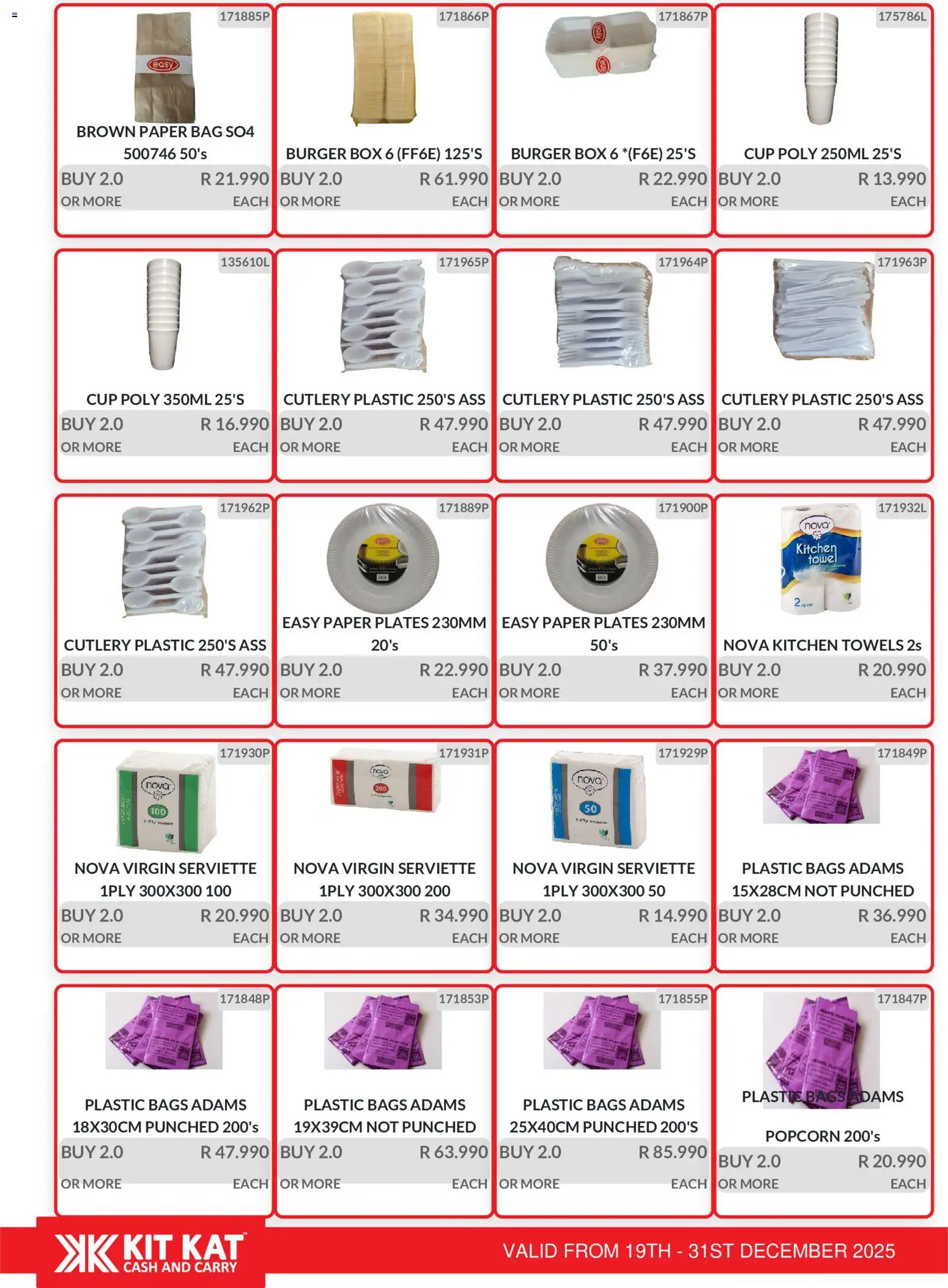 New KIT KAT Cash & Carry catalogue – valid from 19.12.2025 | Page: 37 | Products: Bag, Towel, Paper, Paper plates