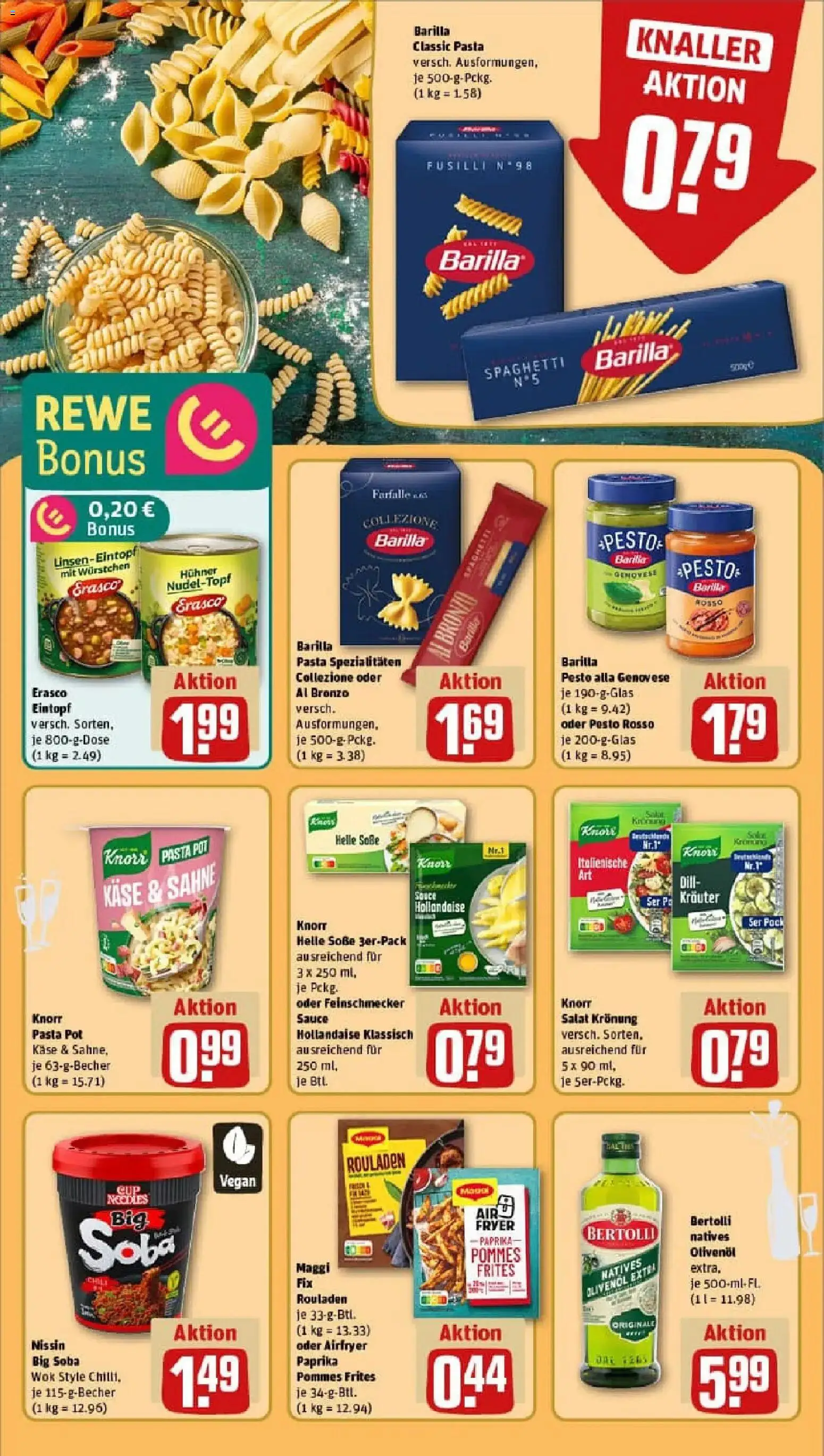 Rewe prospekt Rimpar	 – gültig ab 22.12.2025 | Seite: 16 | Produkte: Barilla, Pommes, Erasco, Wok