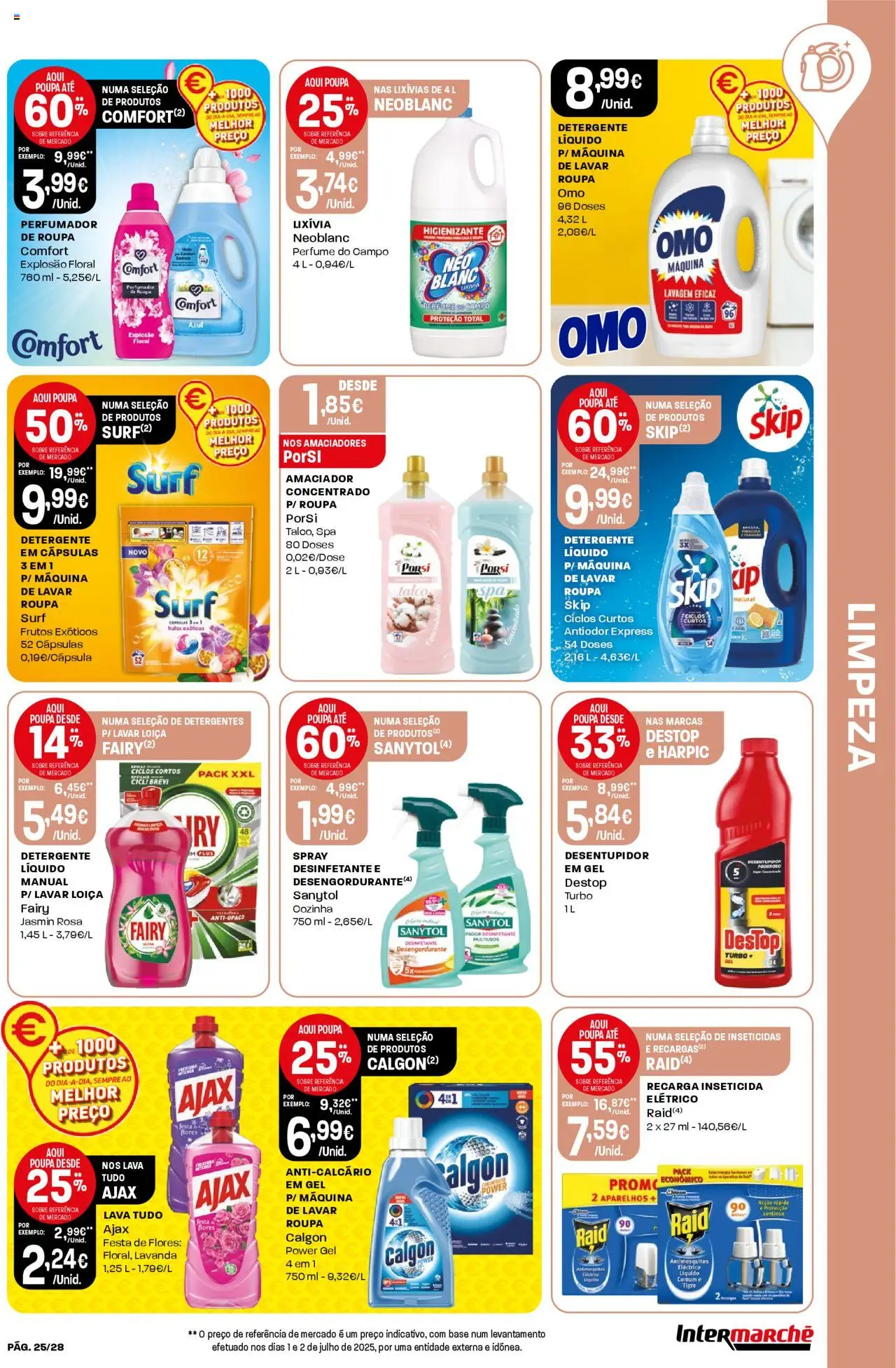 Intermarché folheto │ válido de 07.08.2025 | Página: 25 | Produtos: Máquina de lavar, Flores, Perfume, Inseticida
