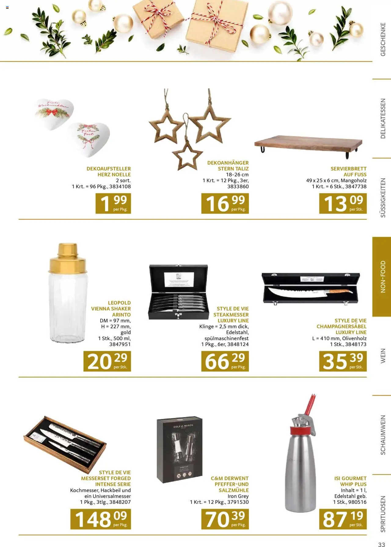 Transgourmet Weihnachtskatalog 2025 gültig ab 13.10.2025 | Seite: 33 | Produkte: Süßigkeiten, Wein