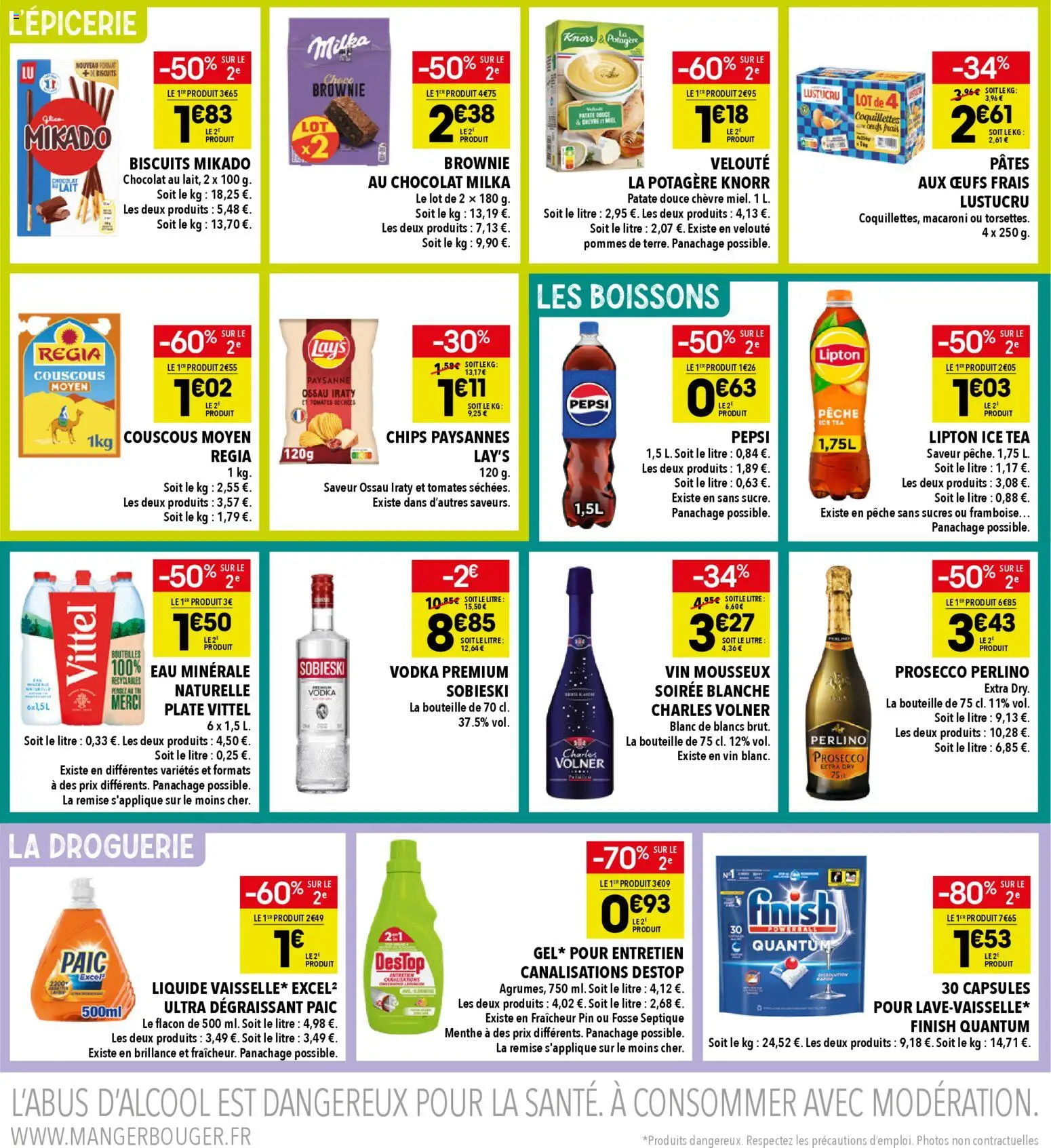 {H1} | Page: 3 | Produits: Patate douce, Vittel, Chocolat, Biscuits