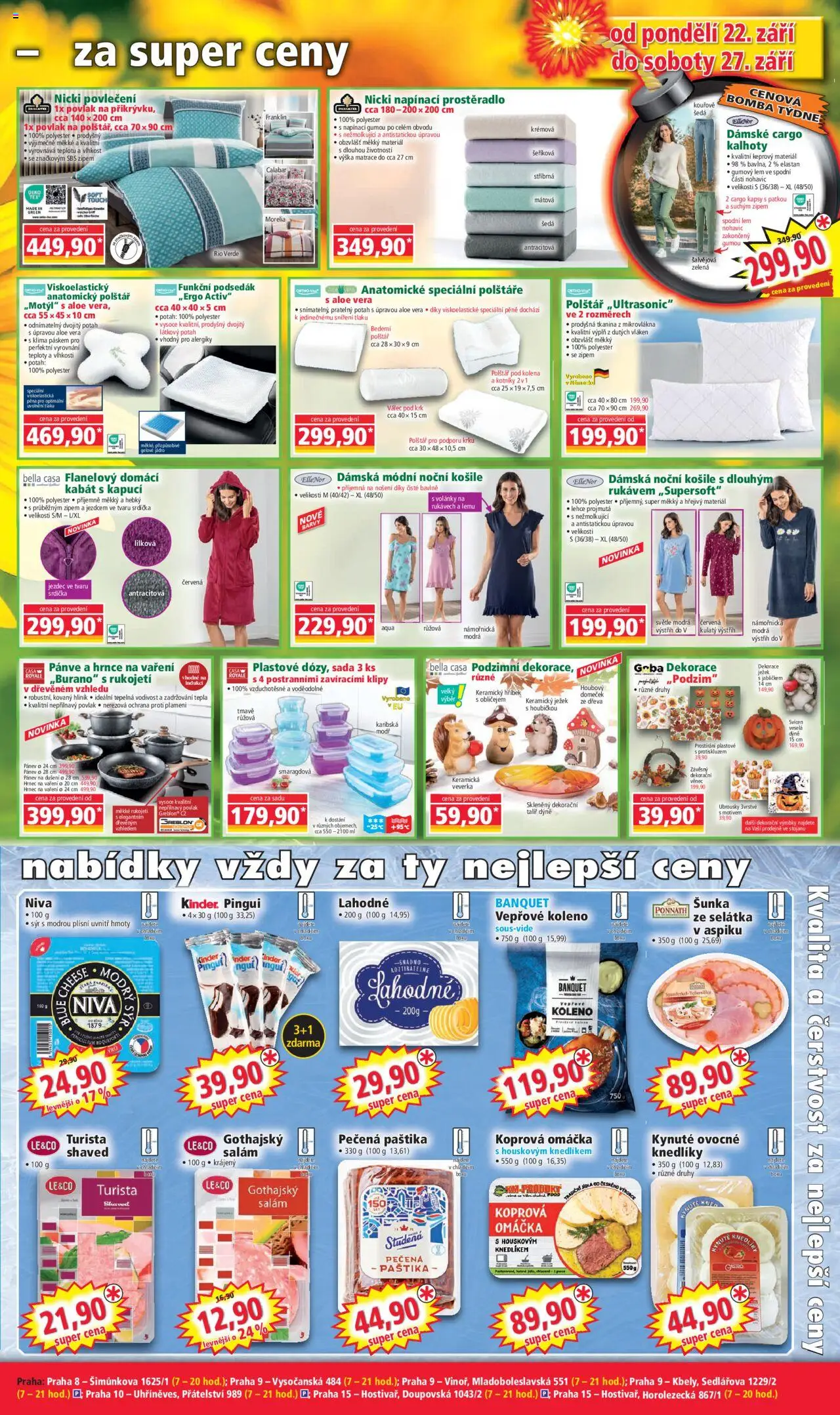 Norma leták od 22.09.2025 | Strana: 3 | Produkty: Košile, Kalhoty, Matrace, Polštář