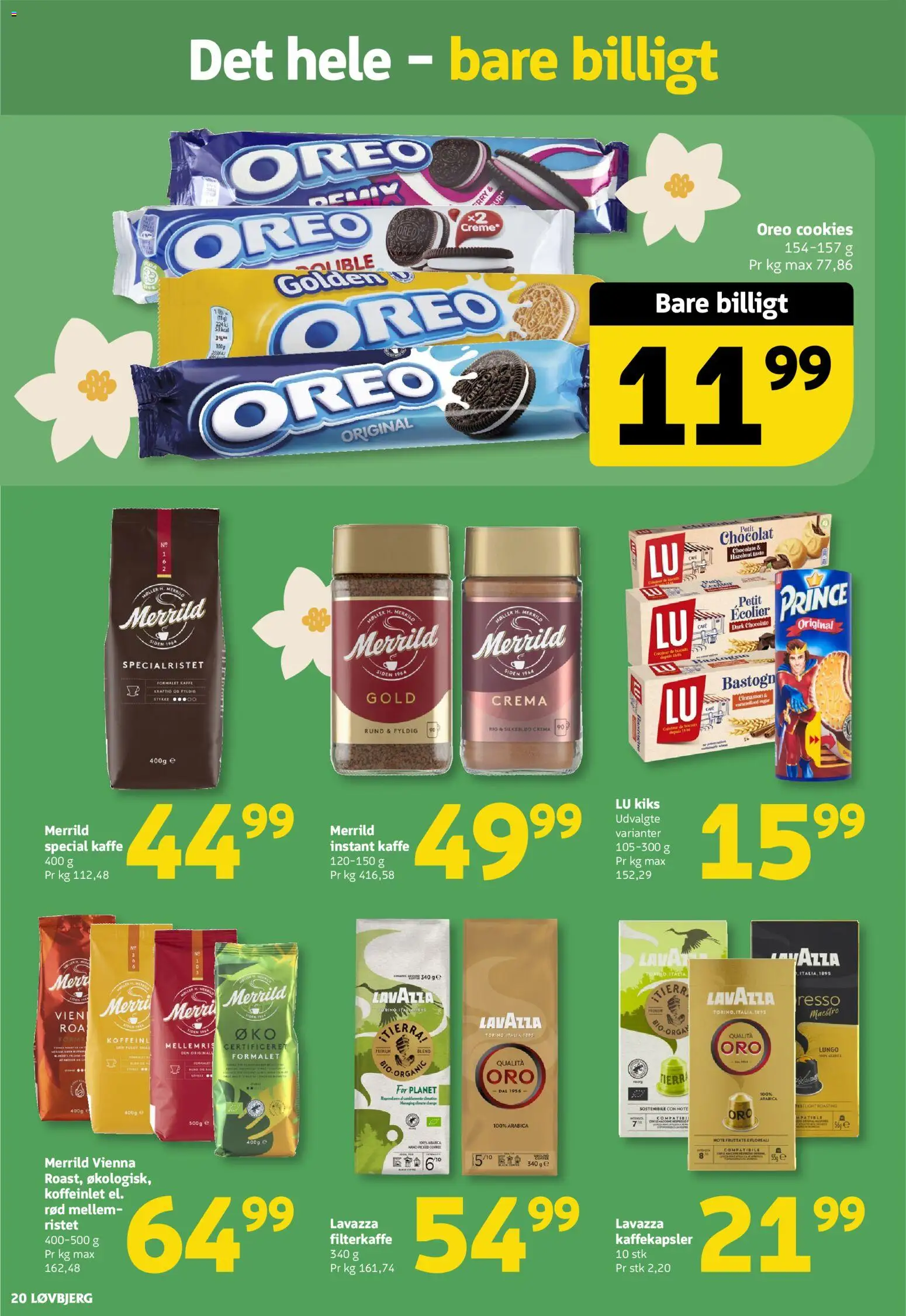 Løvbjerg tilbudsavis – gyldig fra 06.03.2026 | Side: 20 | Produkter: Kaffe, Cookies, Oreo, Instant Kaffe