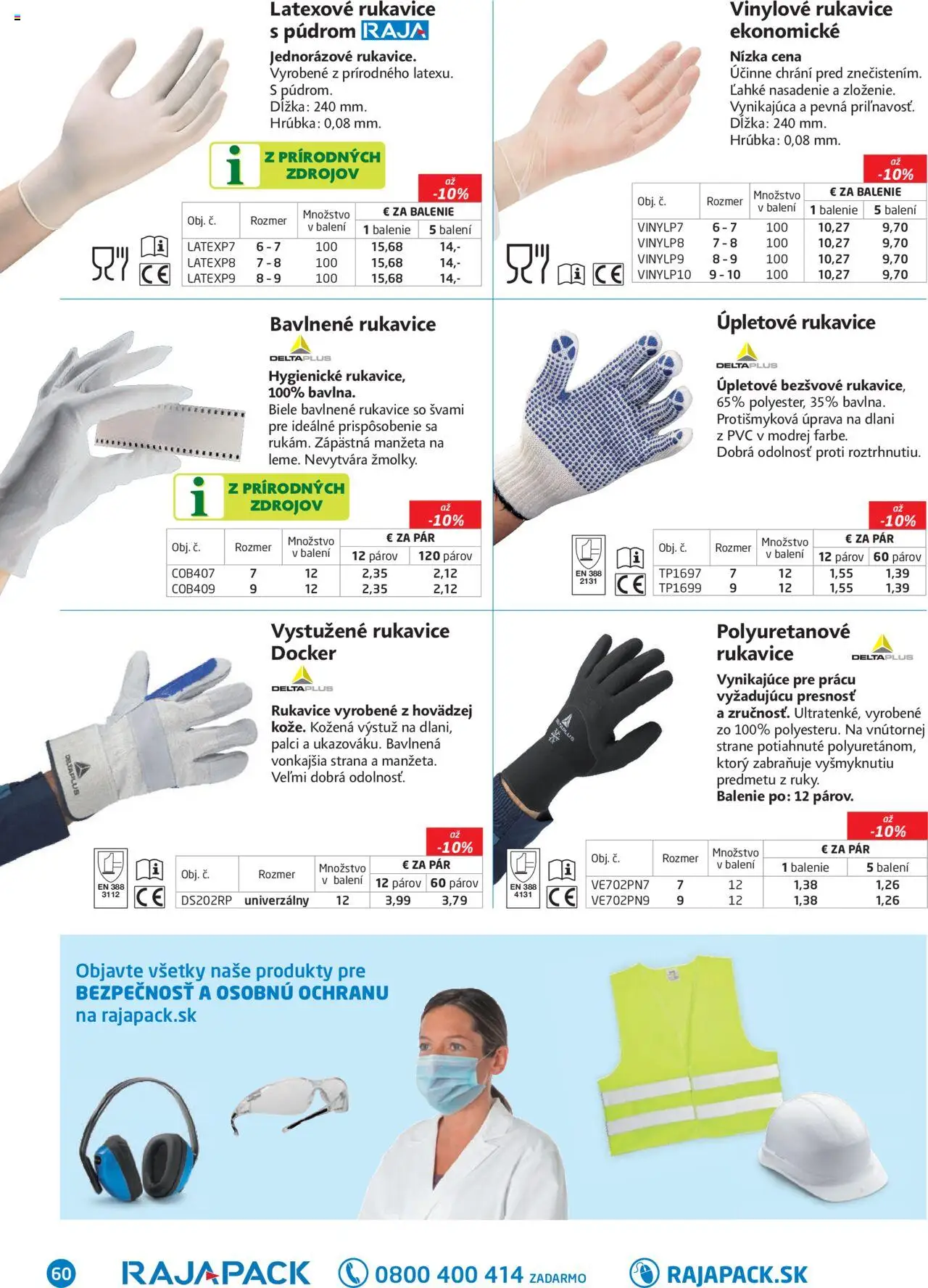 Nové Raja akcie – leták je platný od 01.09.2025 | Strana: 60 | Produkty: Rukavice
