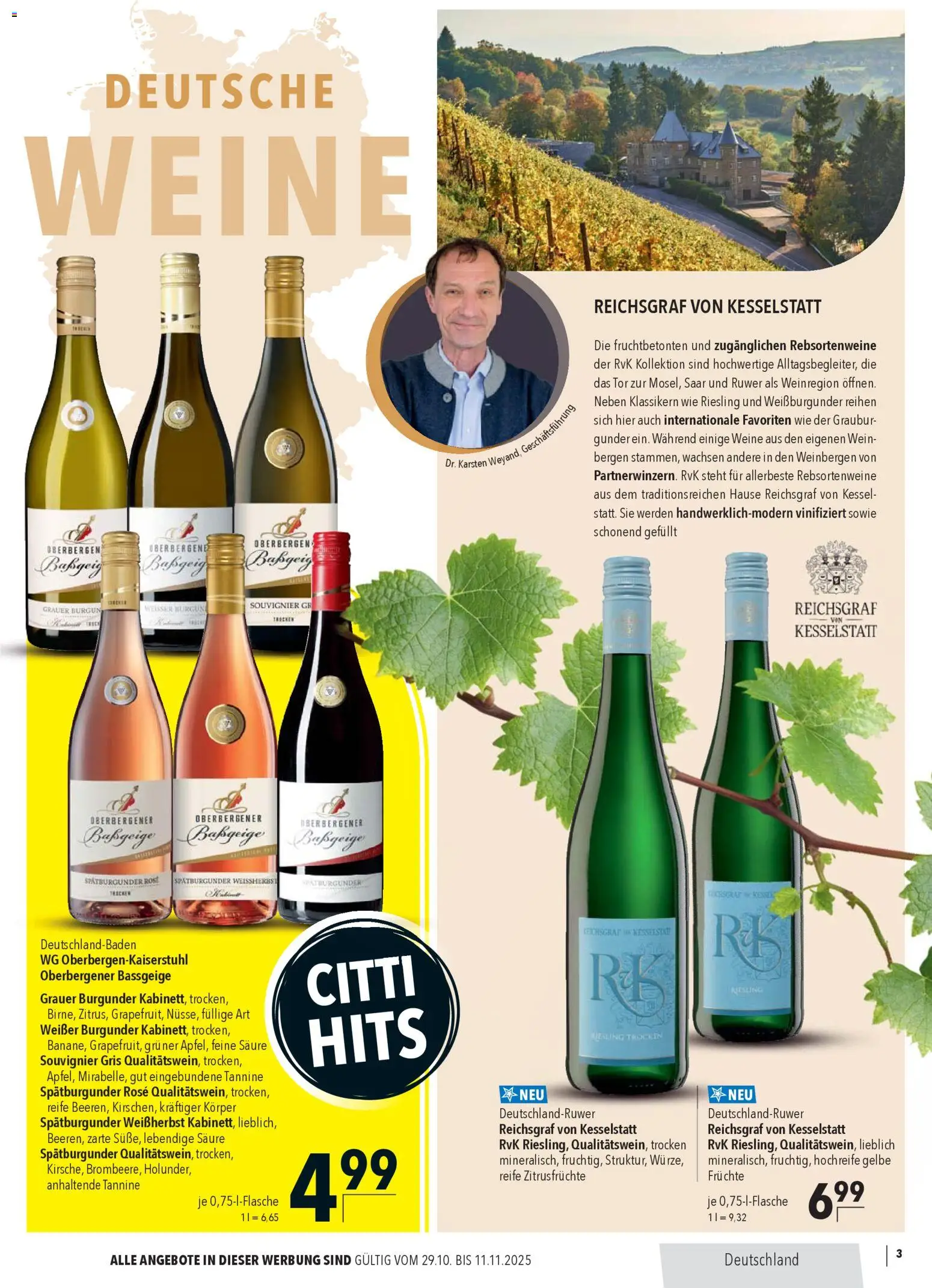 CITTI Markt  Weine Klassiker – gültig ab 29.10.2025 | Seite: 3 | Produkte: Wein