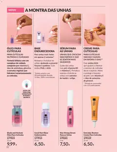Pré-visualização SÉRUM PARA AS UNHAS, UNHAS QUE CRESCEM MAIS RÁPIDO E QUE SE SENTEM MAIS SAUDÁVEIS. Cuida das unhas com pró-vitamina B5 e vitamina C. Fortalece, suaviza e hidrata as unhas com extratos de baobá e urtiga. válido de 01.03.2026 | Página: 72