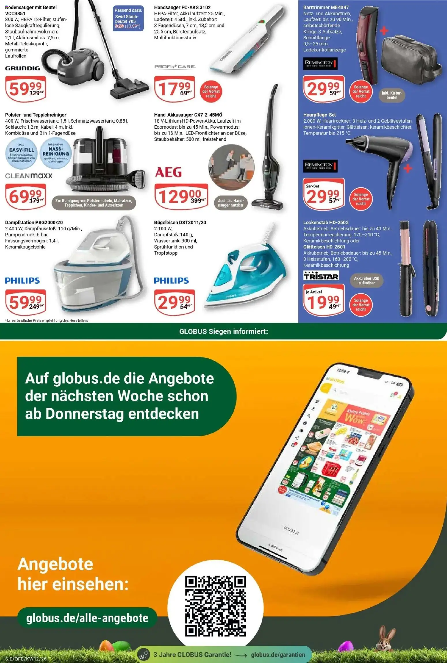 Globus prospekt Siegen	 – gültig ab 15.03.2026 | Seite: 37 | Produkte: Philips, USB, Lockenstab, Haartrockner