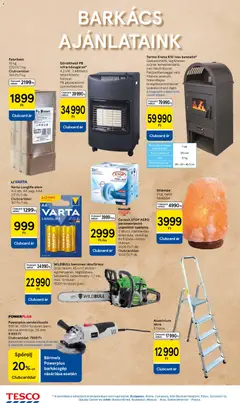 Tesco Hipermarket - Akciós újság  - amely érvényes a következő dátumtól: 04.12.2025 | Oldal: 42 | Termékek: Sarokcsiszoló, Létra, Láncfűrész, Dekoráció