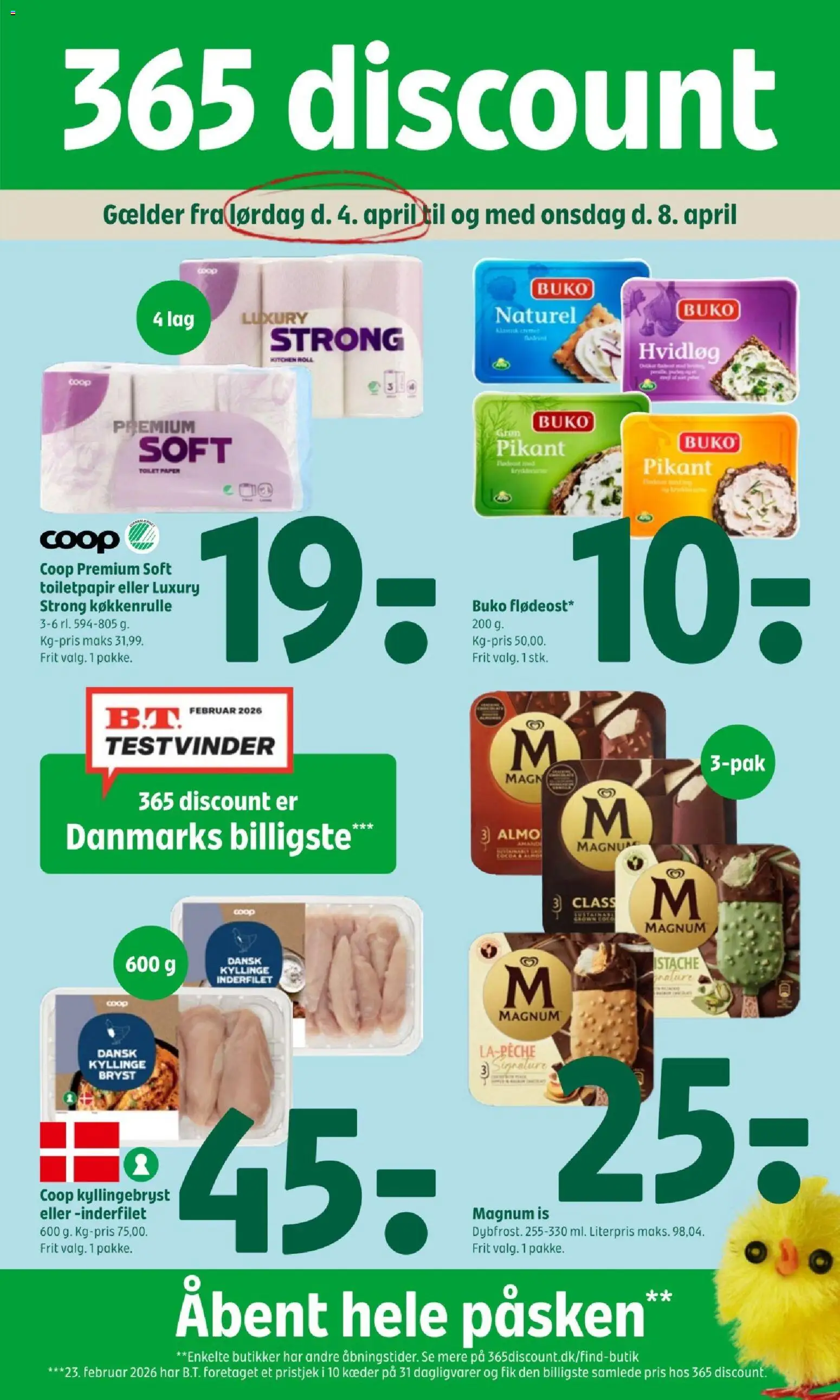 Coop 365 tilbudsavis – gyldig fra 04.04.2026 | Side: 1 | Produkter: Toilet, Hvidløg, Is