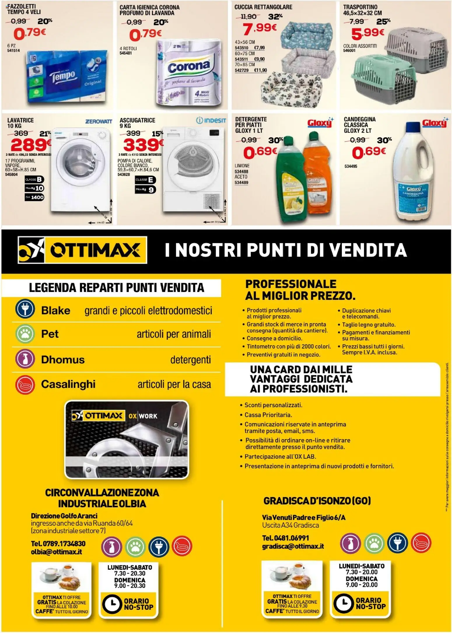 Volantino Ottimax del 05.02.2026 | Pagina: 12 | Prodotti: Carta igienica, Detergente, Candeggina, Lavatrice