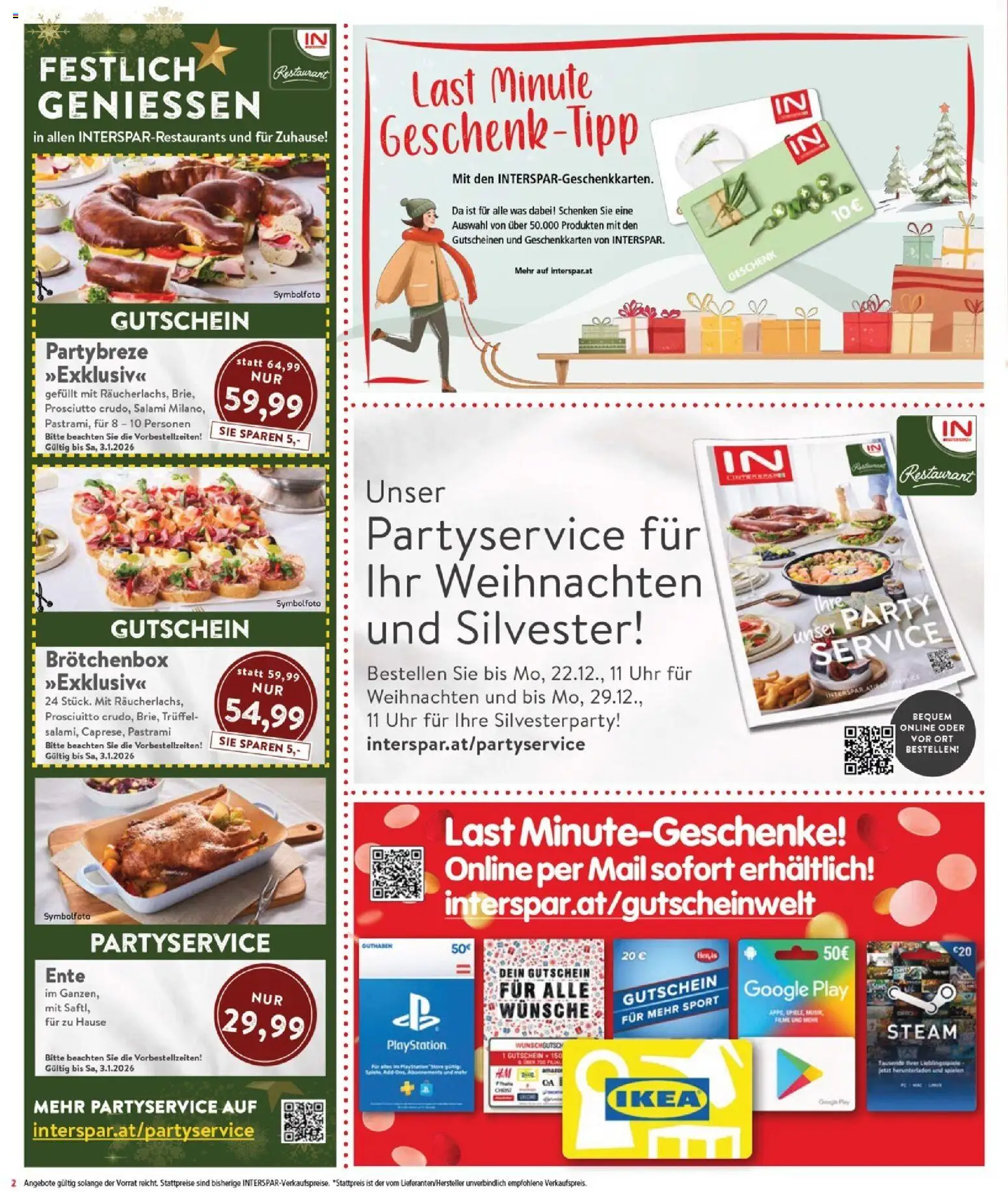 Interspar Flugblatt - Burgenland Nord gültig ab 18.12.2025 | Seite: 2 | Produkte: Uhr, Playstation, Salami