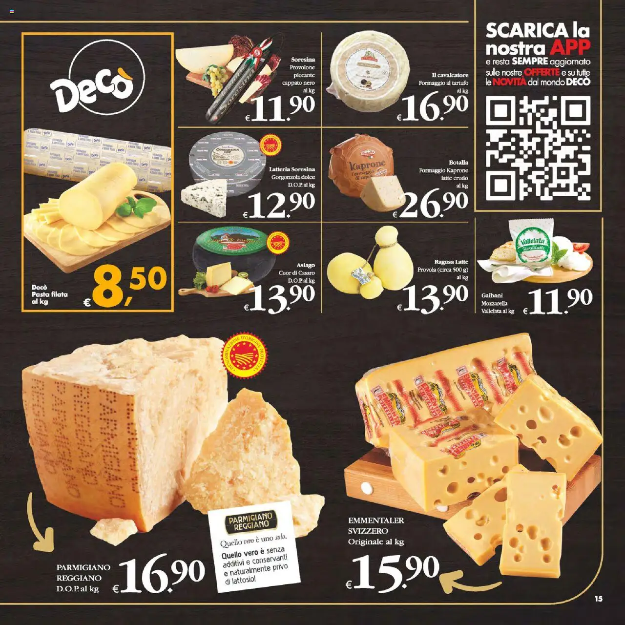 Volantino Decò del 12.09.2025 | Pagina: 15 | Prodotti: Latte, Formaggio, Provola, Parmigiano