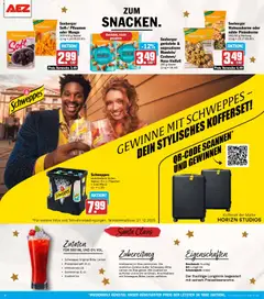 AEZ Prospekt 	 ab 08.12.2025 gültig | Seite: 8 | Produkte: Himbeeren, Pflaumen, Schweppes, Mango