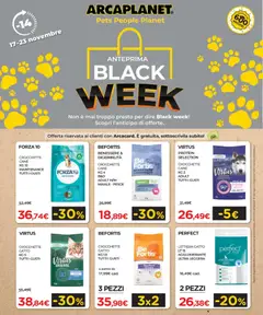 Anteprima del volantino Arcaplanet - Black Friday valido a partire dal 17.11.2025