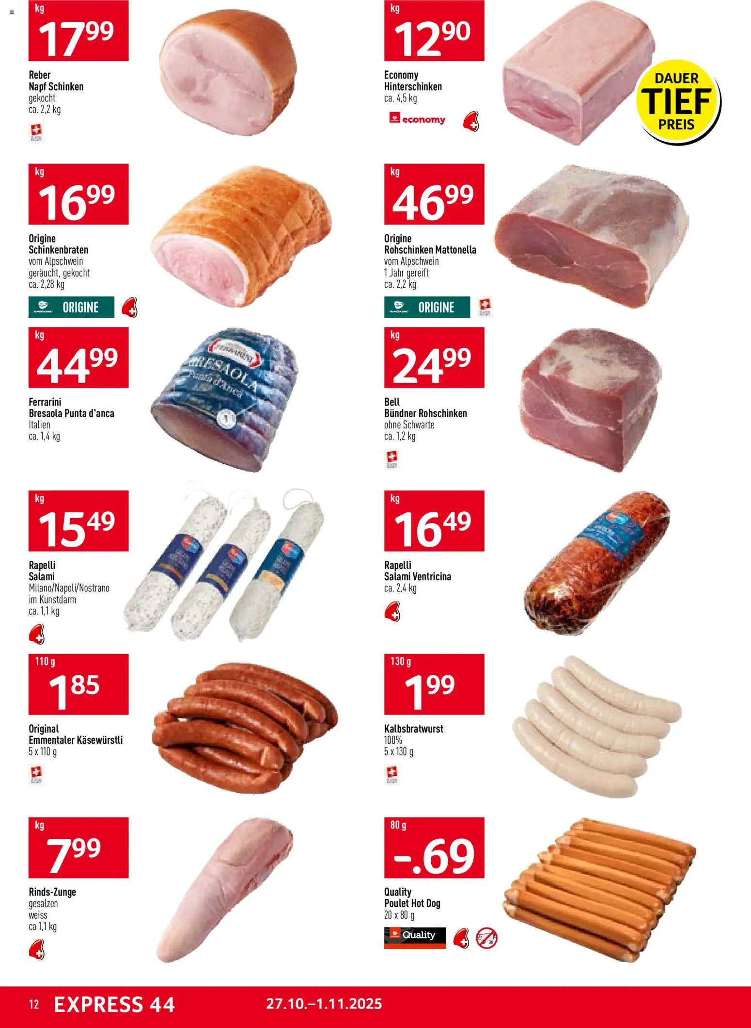 Prodega Aktionen – gültig ab 27.10.2025 | Seite: 12 | Produkte: Salami, Schinken