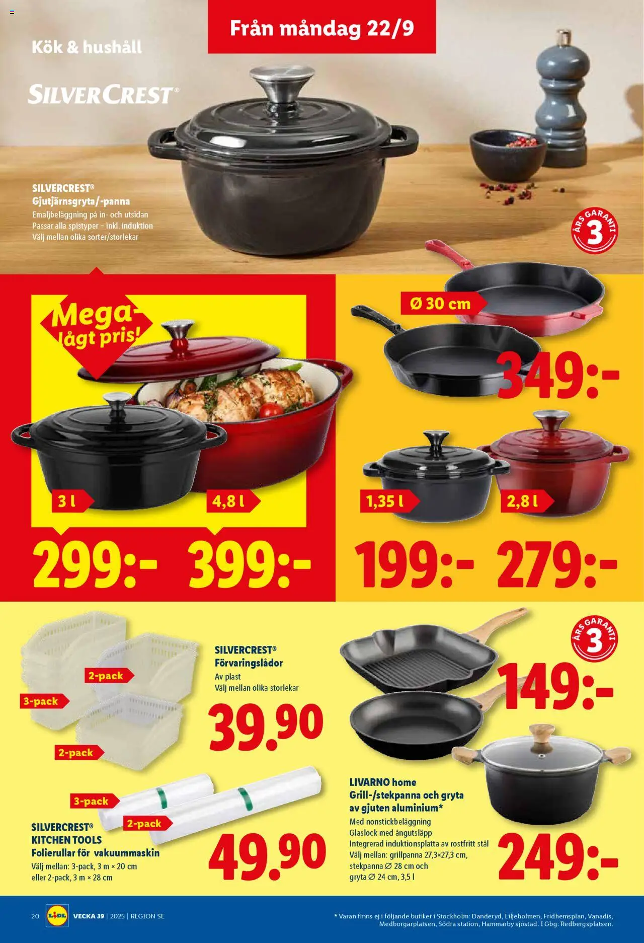 Lidl reklamblad aktuell från 22.09.2025 | Sida: 23 | Produkter: Förvaringslådor, Vakuummaskin, Stekpanna