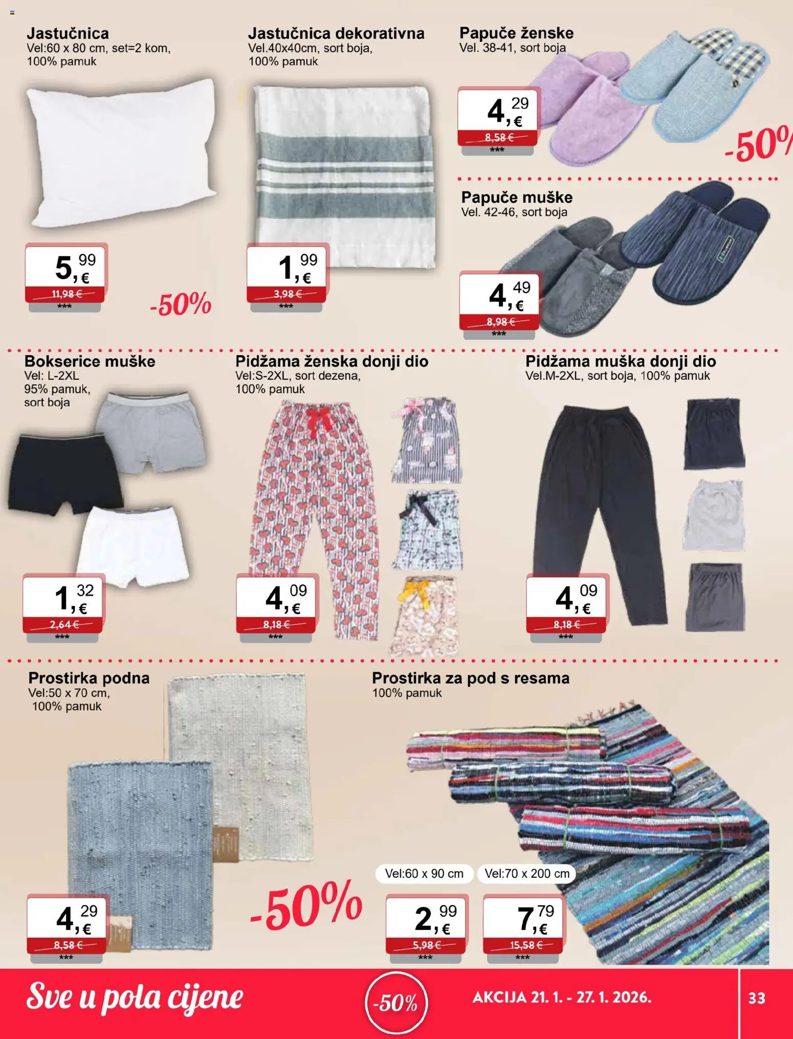 KTC katalog | vrijedi od 21.01.2026 | Stranica: 6 | Proizvodi: Jastučnica, Pidžama, Bokserice, Papuče