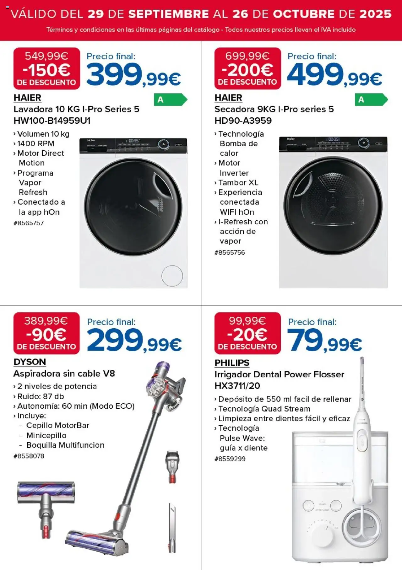 Costco catálogo │ válido desde el 29.09.2025 | Página: 3 | Productos: Cable, Lavadora, Secadora, Aspiradora