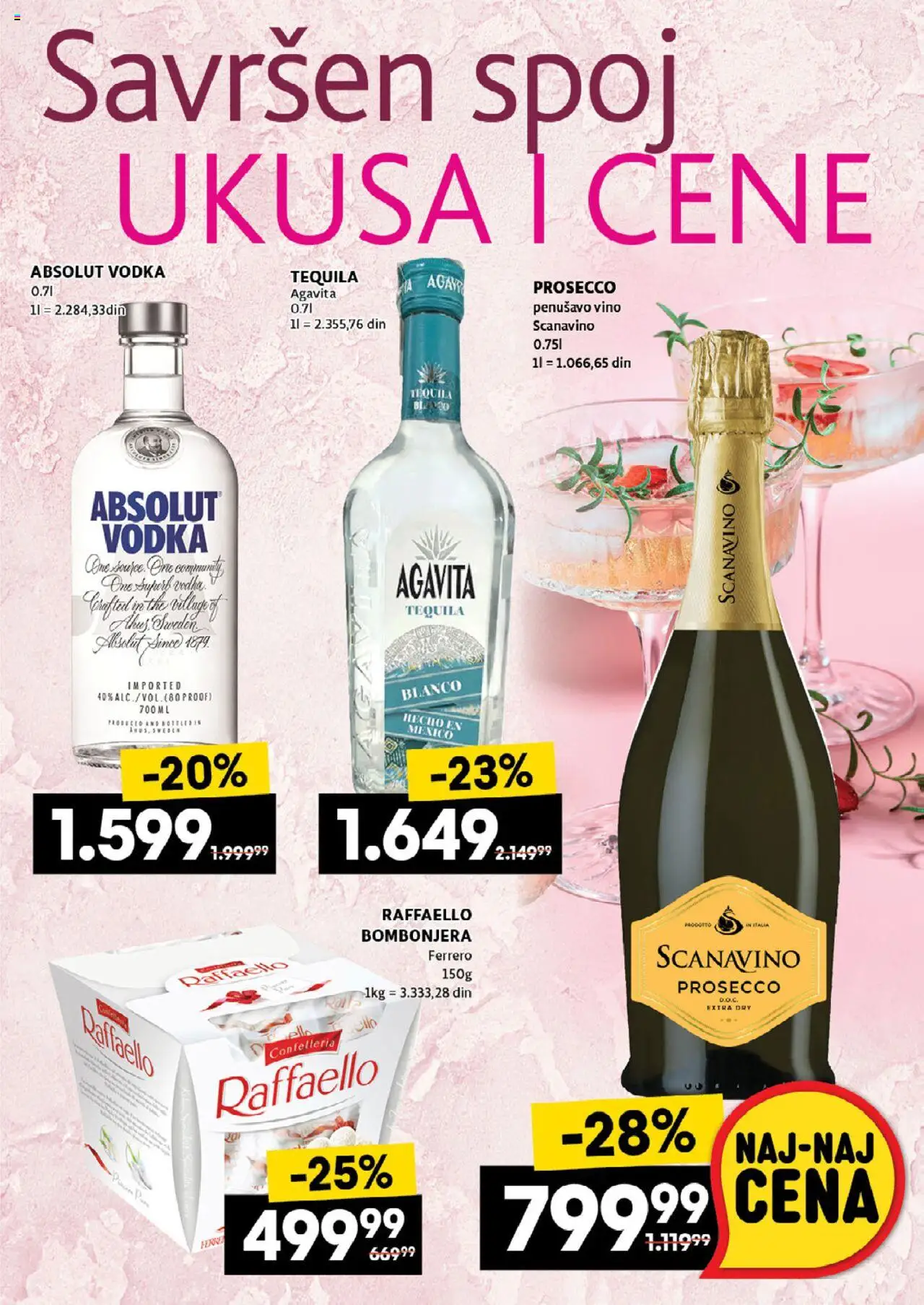 Idea katalog - važi od 03.07.2025 | Strana: 43 | Proizvode: Raffaello, Bombonjera, Vodka, Vino