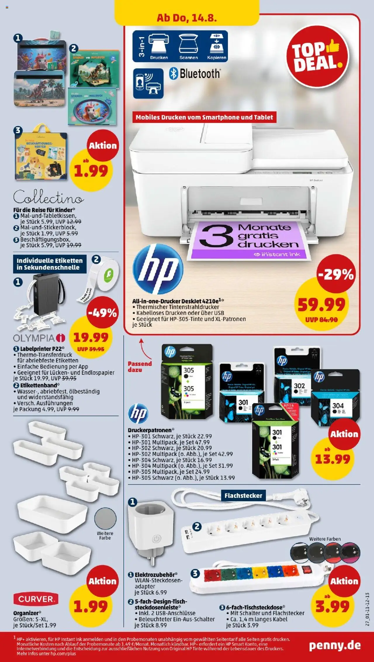 Penny - Sachsen-Anhalt - gültig ab dem 11.08.2025 | Seite: 27 | Produkte: Kabel, HP, USB, Tablet