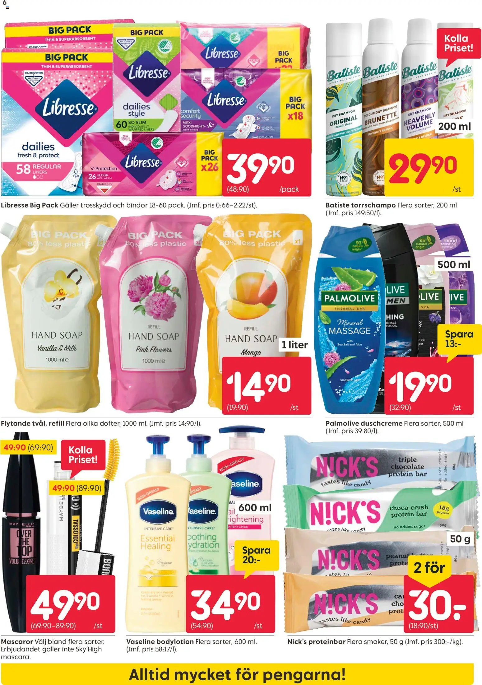 Rusta reklamblad aktuell från 19.01.2026 | Sida: 6 | Produkter: Trosskydd, Vaseline, Salt, Proteinbar