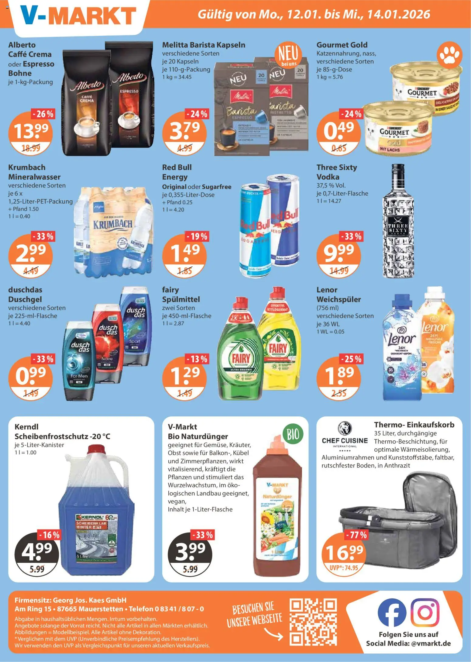 V-Markt - Schwaben / Oberbayern – gültig ab 08.01.2026 | Seite: 24 | Produkte: Red bull, Energy, Lachs, Duschdas