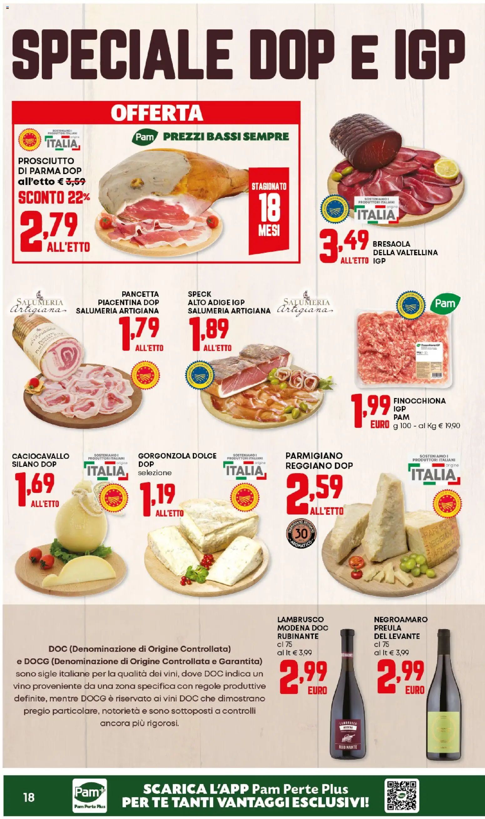 Volantino Panorama del 12.02.2026 | Pagina: 18 | Prodotti: Pancetta, Prosciutto, Parmigiano, Gorgonzola