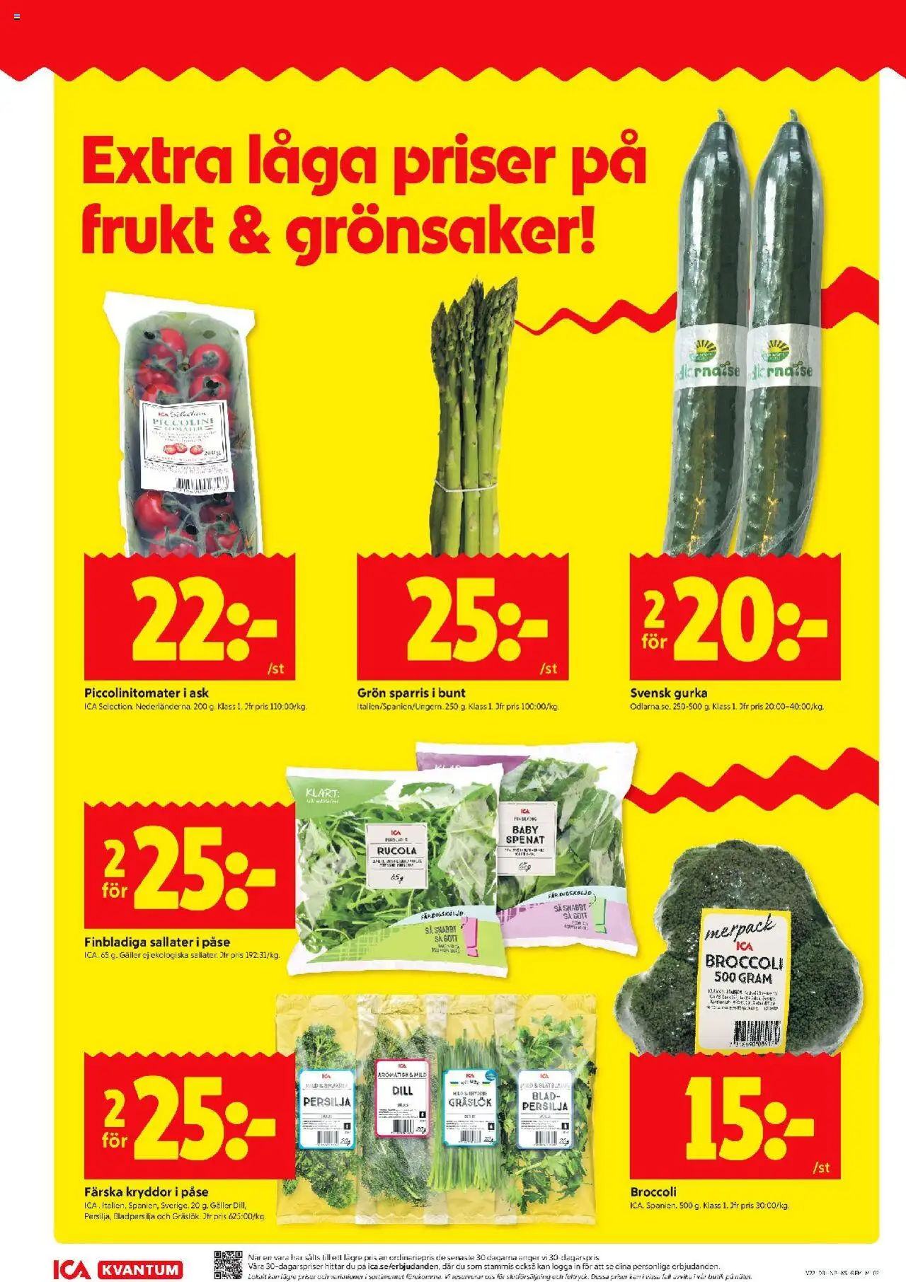 ICA Kvantum reklamblad aktuell från 26.05.2025 | Sida: 2 | Produkter: Galler, Gräslök, Spenat, Gurka