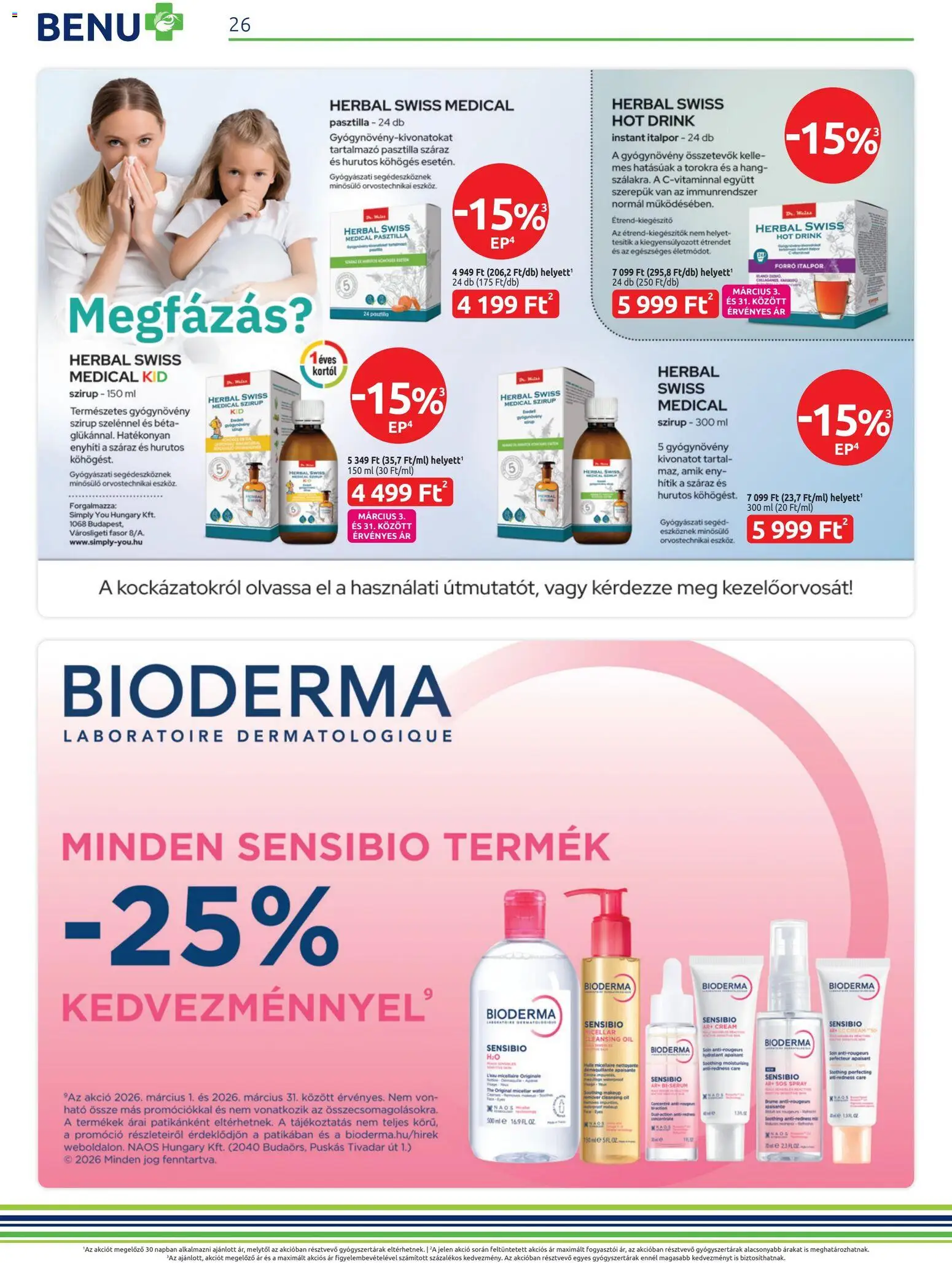 BENU Gyógyszertárak akciós ujság - amely érvényes a következő dátumtól: 01.03.2026 | Oldal: 26 | Termékek: Italpor