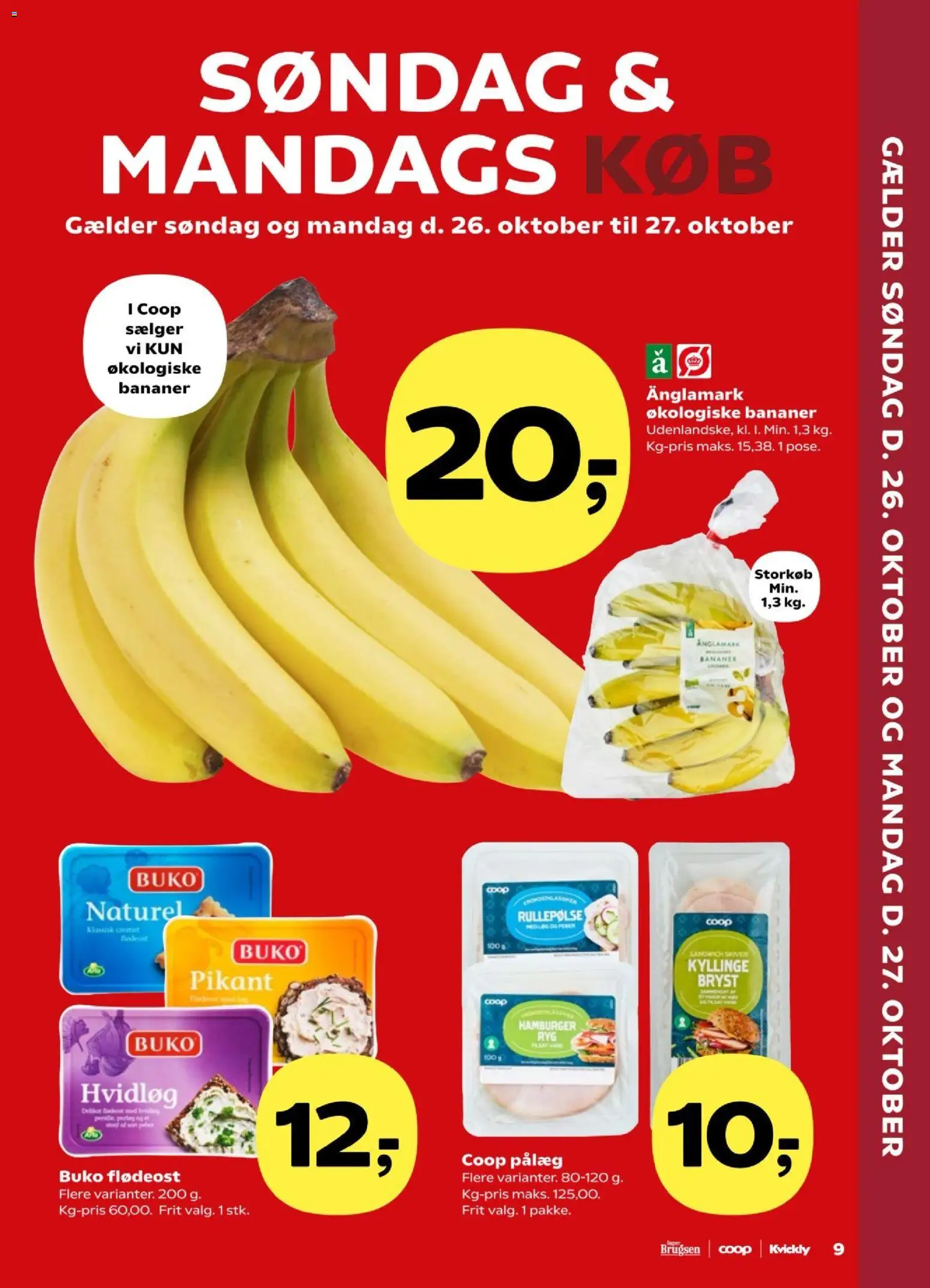 Kvickly tilbudsavis – gyldig fra 24.10.2025 | Side: 9 | Produkter: Pålæg, Rullepølse, Hvidløg, Flødeost